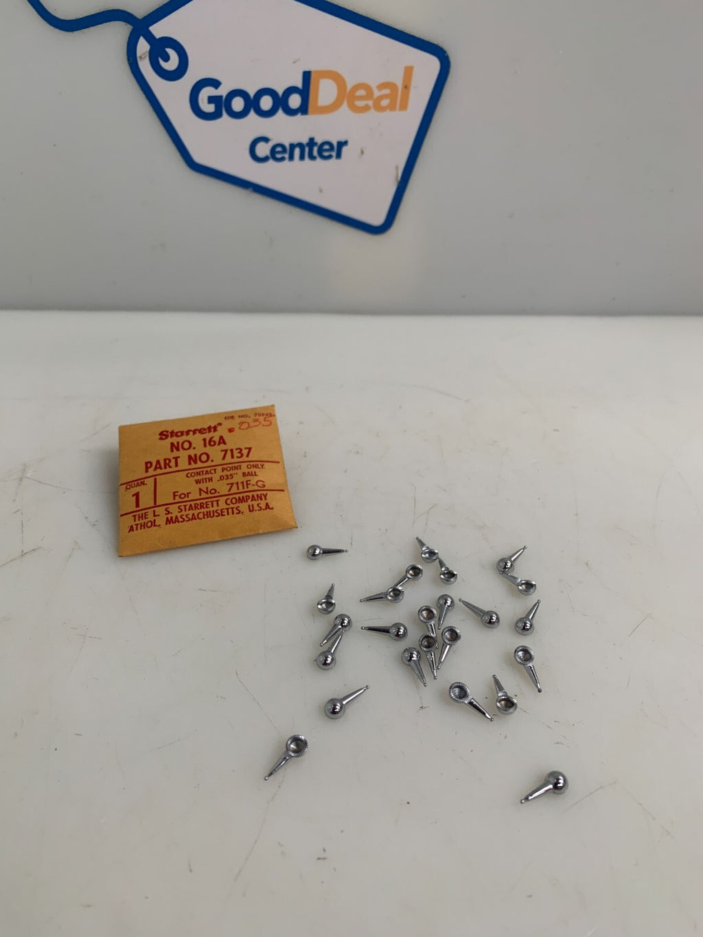 LOT OF 28 STARRETT CONTACT POINT 7137 #16A 711F-G .035
