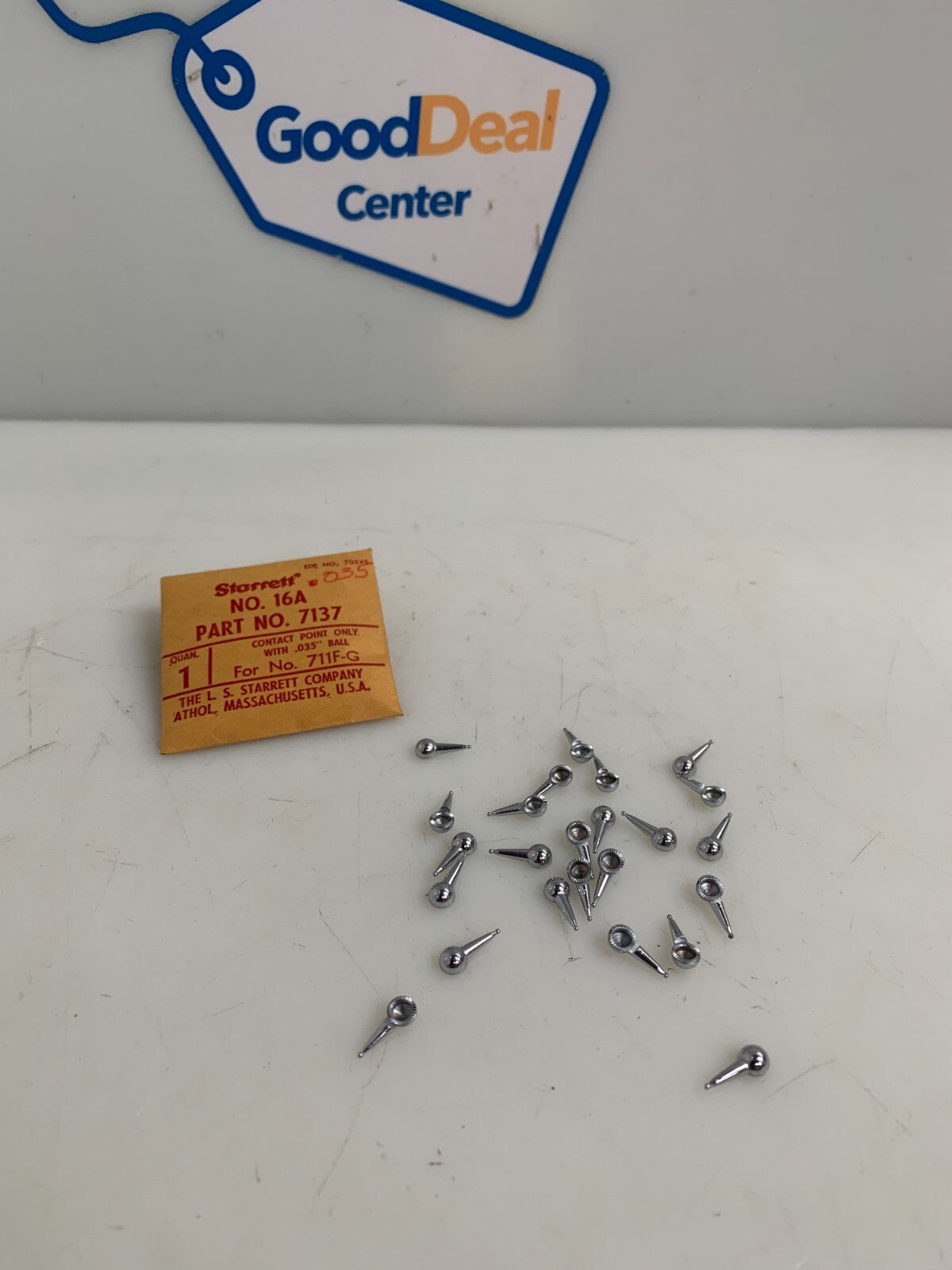 LOT OF 28 STARRETT CONTACT POINT 7137 #16A 711F-G .035