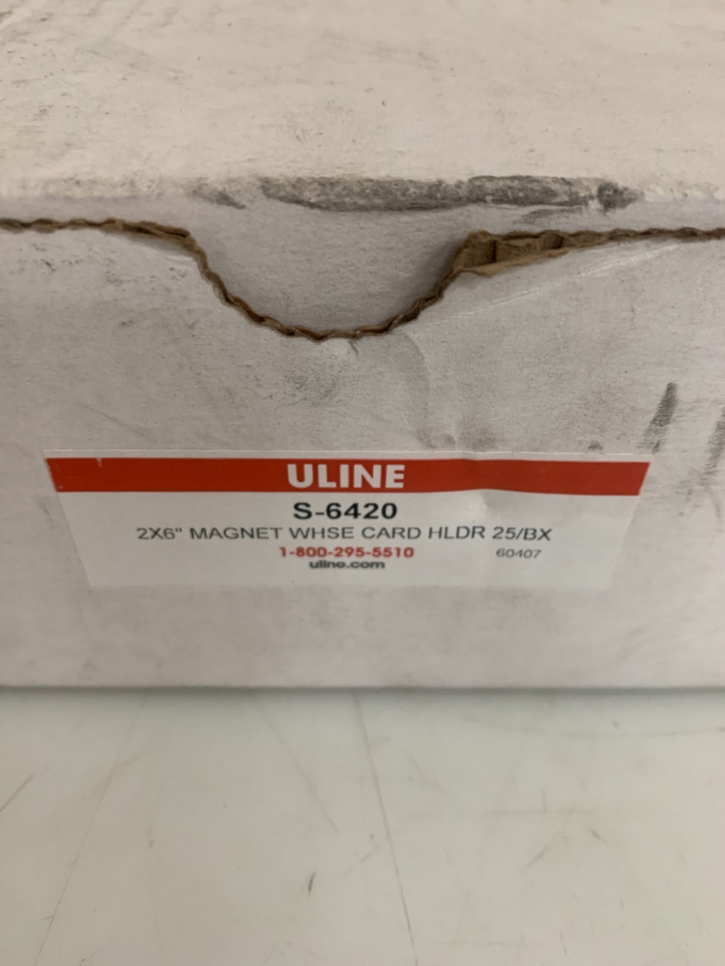 ULINE 2" X 6" MAGNET CARD HOLDER BOX OF 25 S-6420