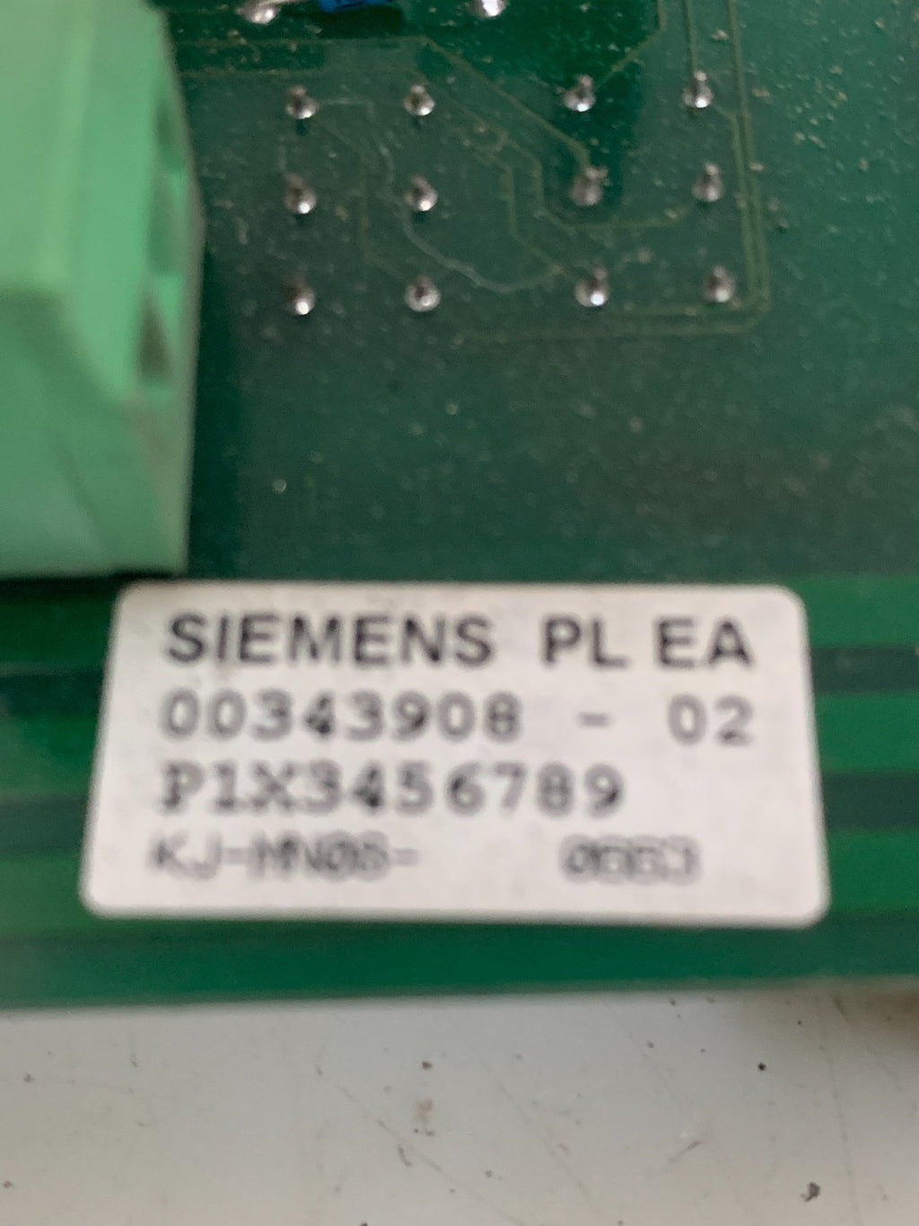 SIEMENS PL EA BACKPLANE SERVO 00343908-02