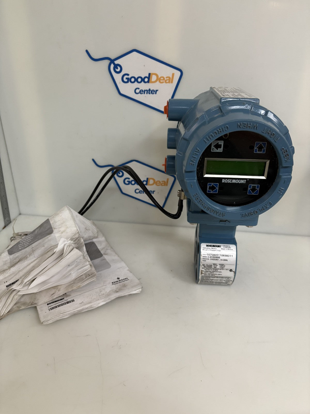 ROSEMOUNT MAGNETIC FLOW METER 8732EST1A1NOM4  W/FLOW TUBE 10708051106980110