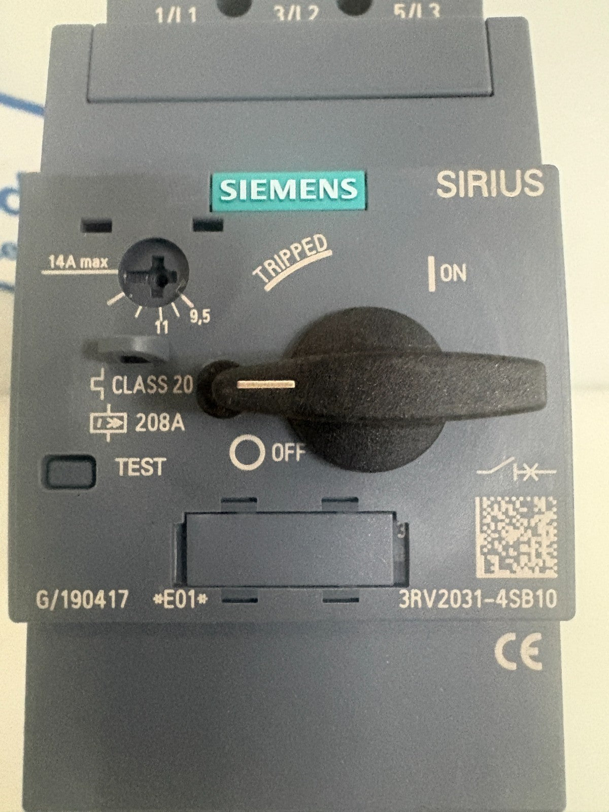 SIEMENS MOTOR CONTROLLER CIRCUIT BREAKER 3RV2031-4SB101