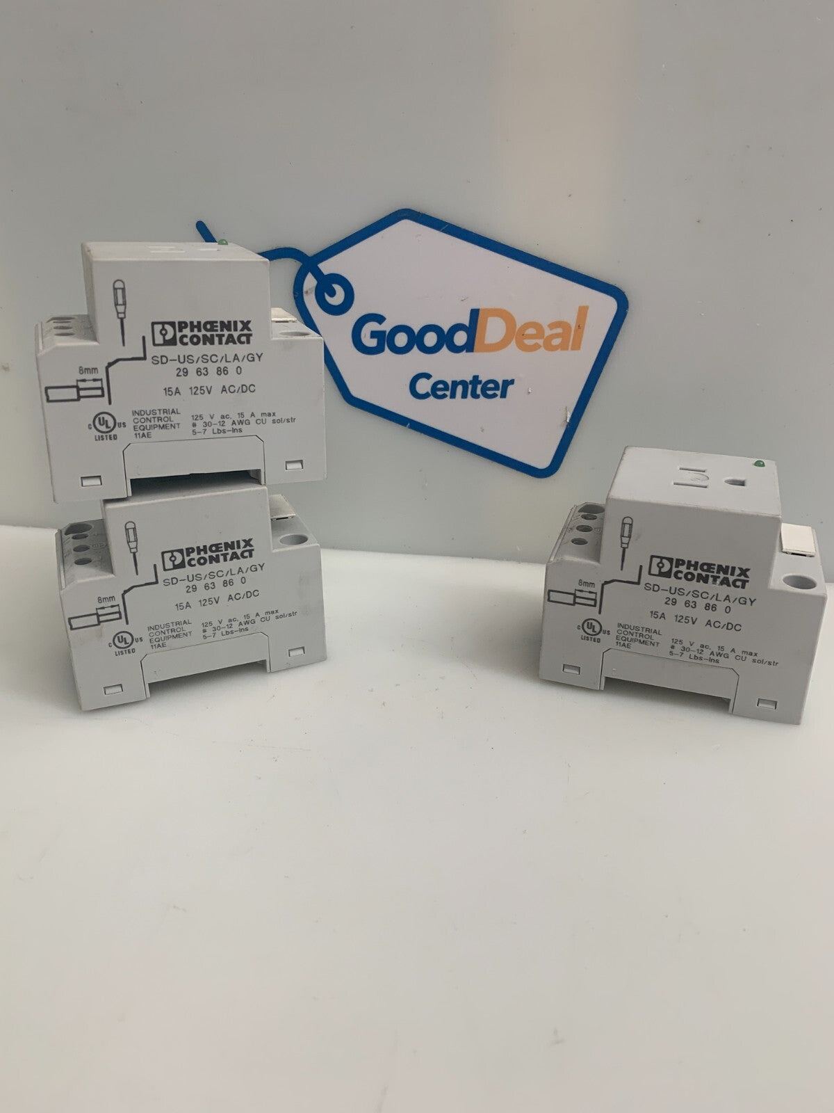 PHOENIX CONTACT  SD-US/SC/LA/GY  Plug In Receptacle Terminal  2963860 (Lot of 3)