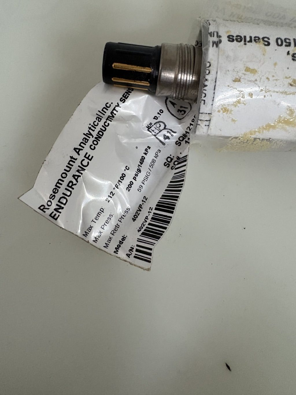 ROSEMOUNT ANALYTICAL ENDURANCE CONDUCTIVITY SENSOR 402VP-12