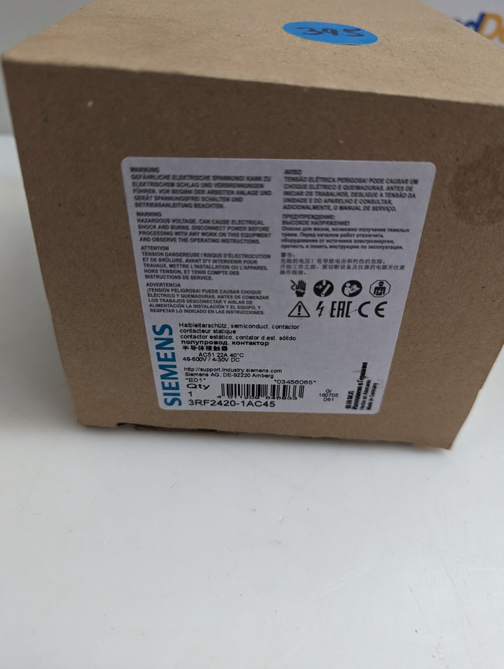 Siemens 3RF2420-1AC45 Solid State Relay Connector