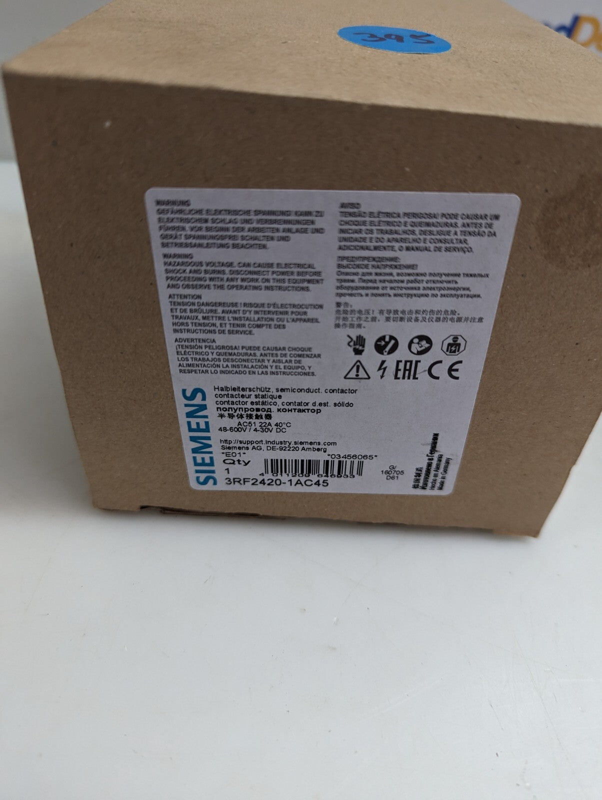 Siemens 3RF2420-1AC45 Solid State Relay Connector