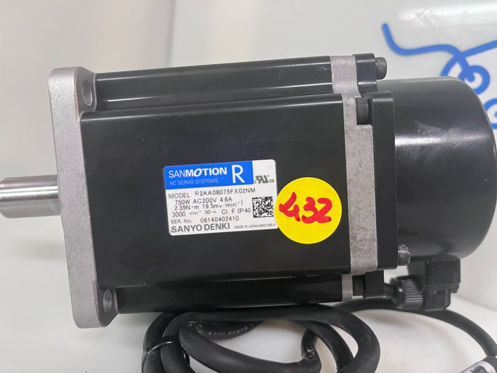 Sanyo Denki SANMOTION R2AA08075FX02NM 750w AC200V Servo Motor