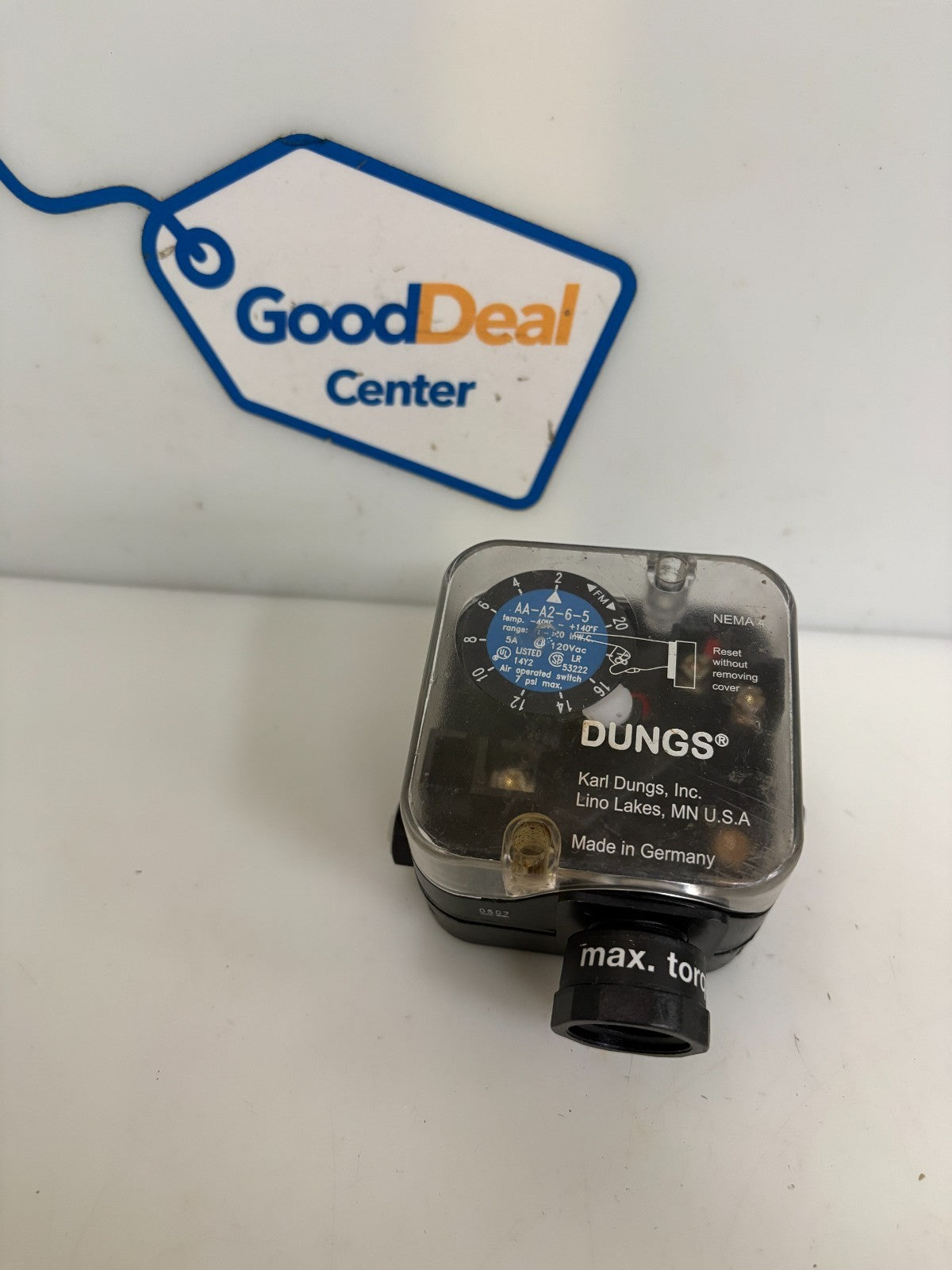 DUNGS DIFFERENTIAL PRESSURE SWITCH AA-A2-6-5