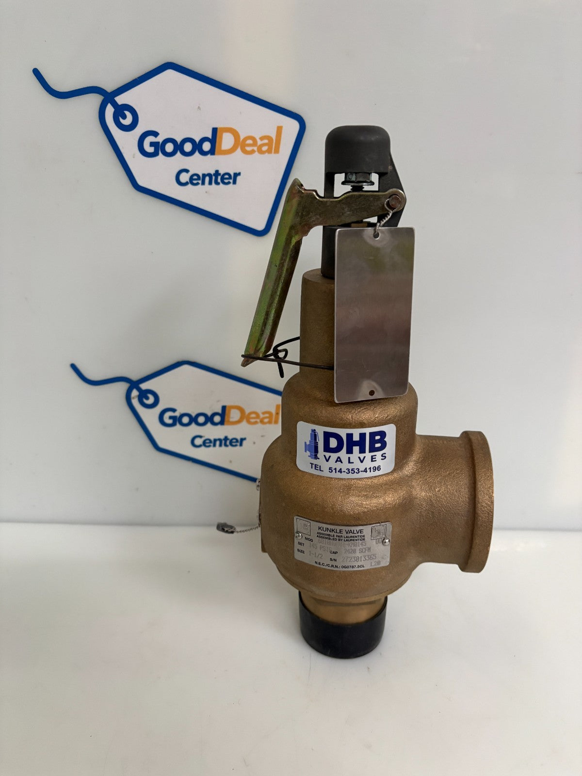 KUNKLE 1 1/2" STEAM VALVE 145 PSI 6010 HGM01-KM01450