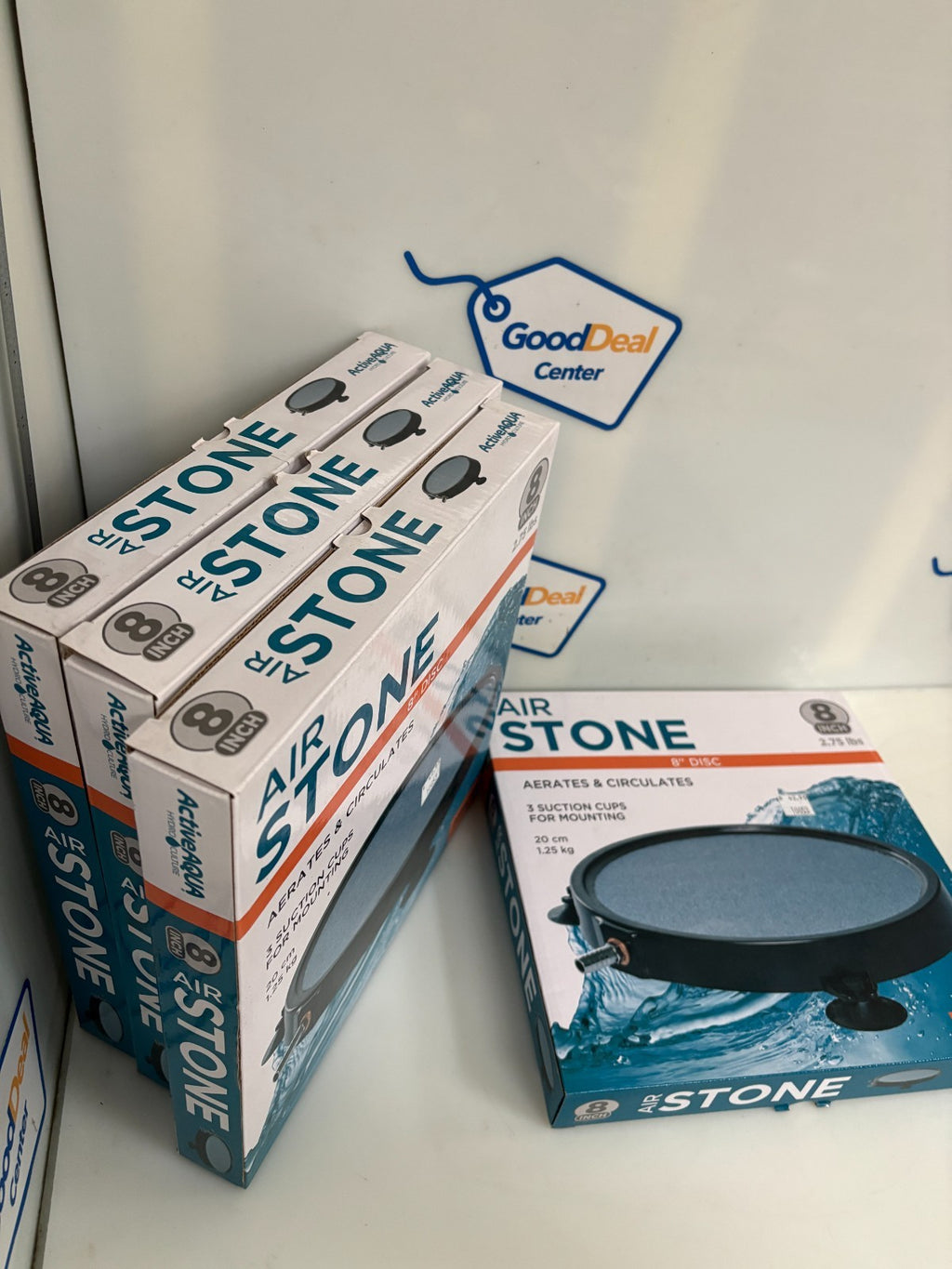 LOT OF 4 ACTIVE AQUA 8" AIR STONE AS8RD