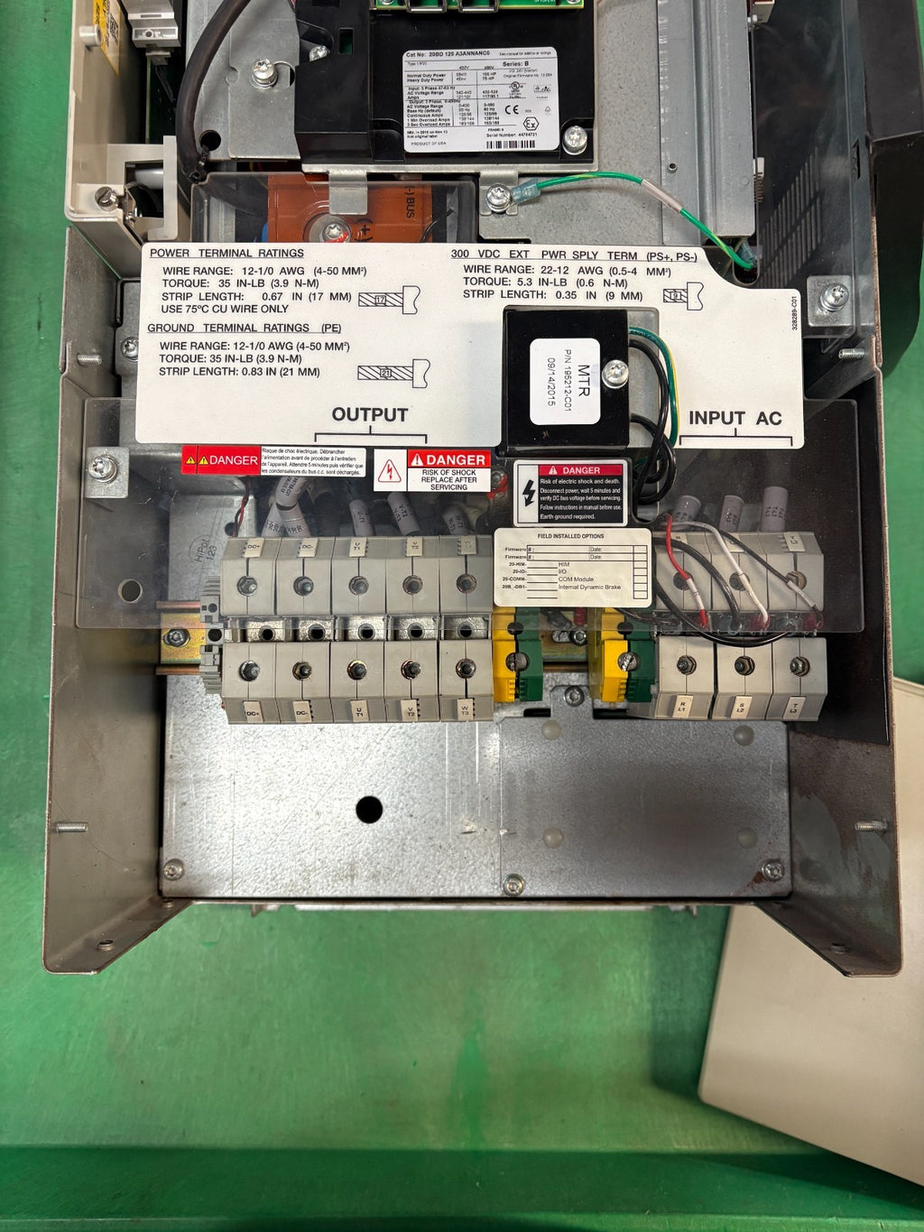 ALLEN BRADLEY POWER FLEX 700 100 HP 20BD 125 A3ANNANC0 SERIE B TYPE 1/1P206