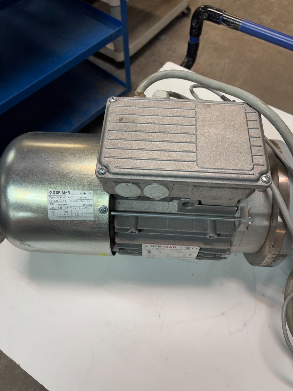 BER-MAR 3PH INDUCTION MOTOR FOR INVERTER DUTY 4HP SVF100SS4.758 10.47.3003.SW