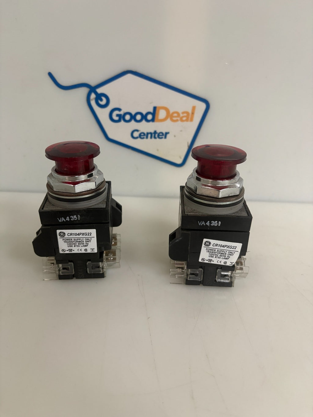 LOT OF 2 GENERAL ELECTRIC CR104PXG22 POWER SUPPLY W/EMERGENCY PUSH BUTTON0