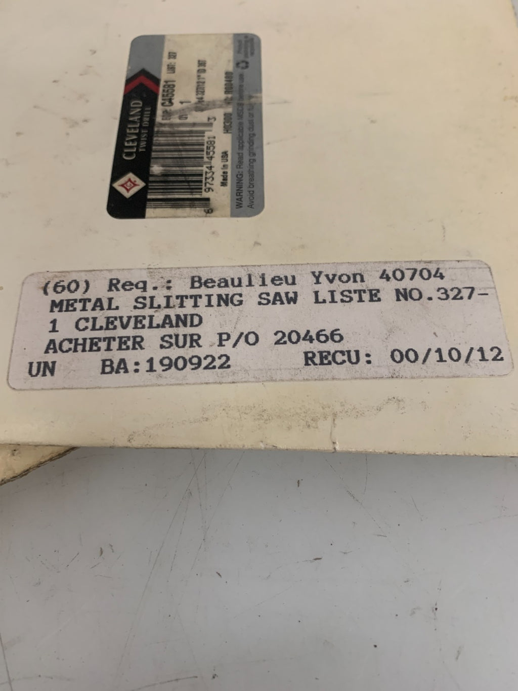 LOT OF 4 CLEVELAND METAL SLITTING SAW BLADE HSS U SA G240 4X3/16X1