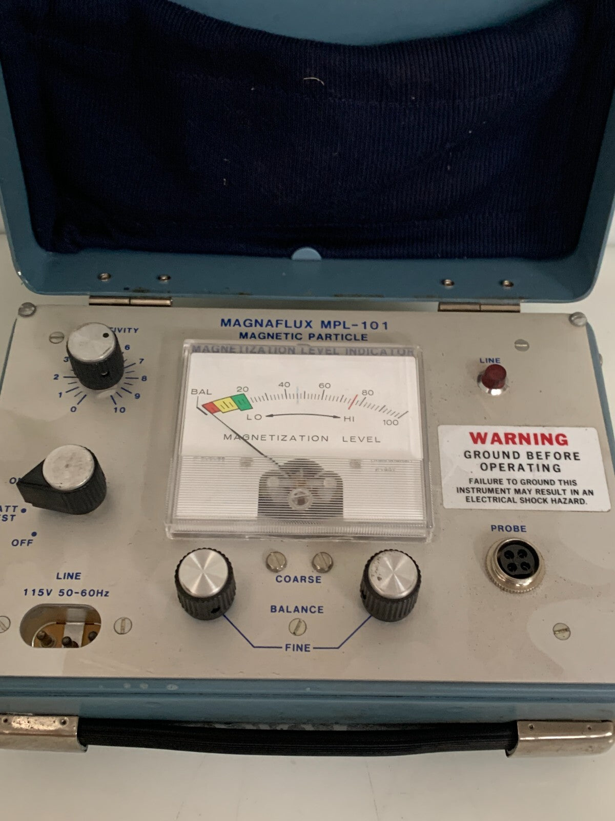 Magnaflux MPL-101 Current Flaw Magnetic Particle Level Indicator No probe As is