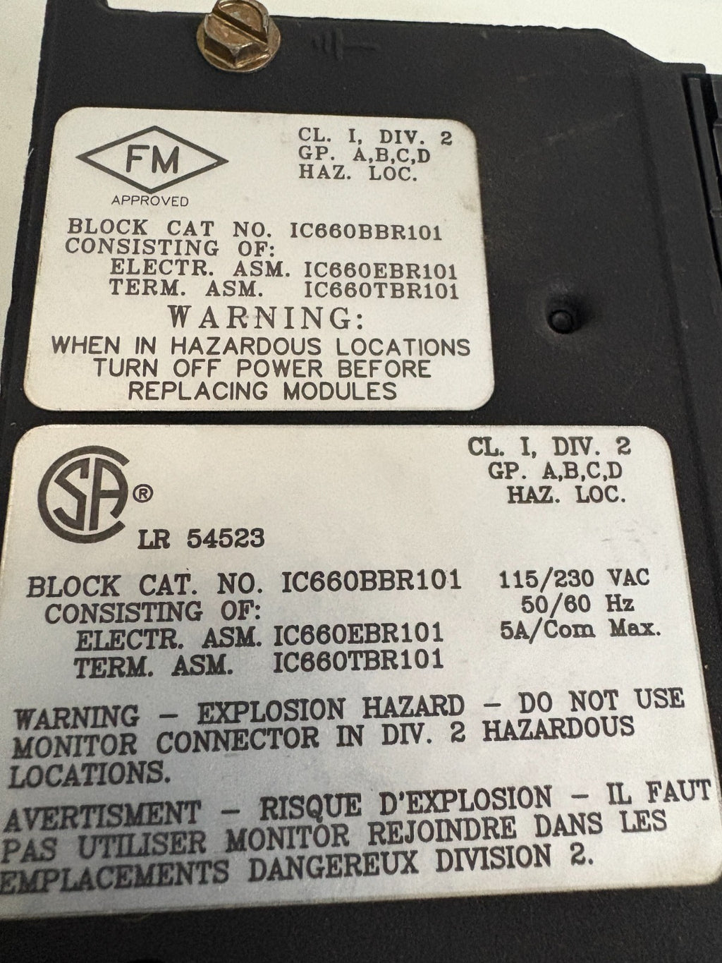 GE FANUC GENIUS RELAY OUTPUT 16 OUT IC660EBR101C  W/IC660BBR1015