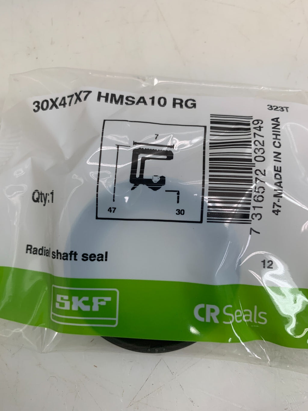 Lot of 2 SKF Radial Shaft Seal 30X47X7 HMSA10 RG
