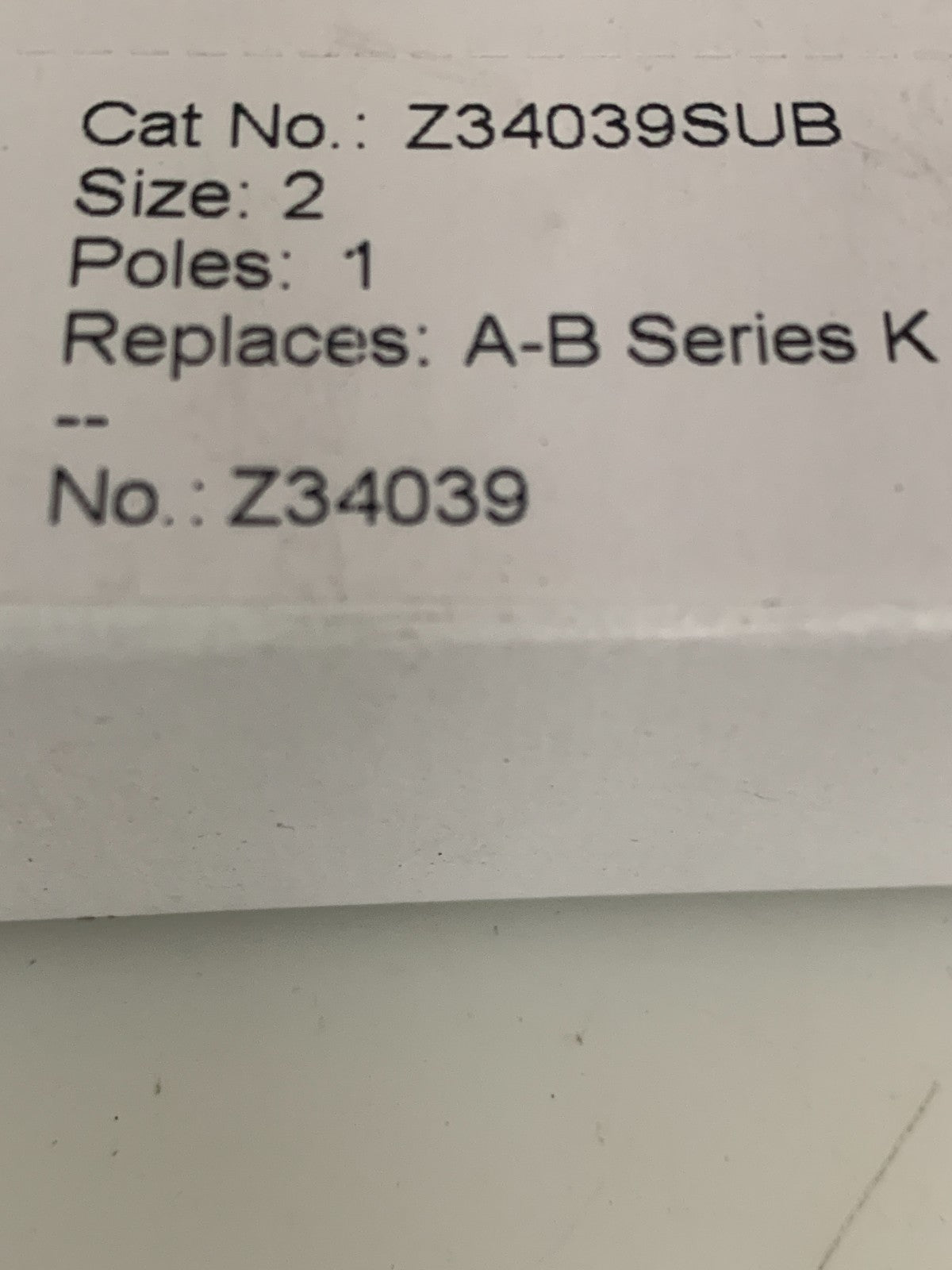 LOT OF 5 ALLEN BRADLEY REPLACEMENT CONTACT KIT Z34039 SUB