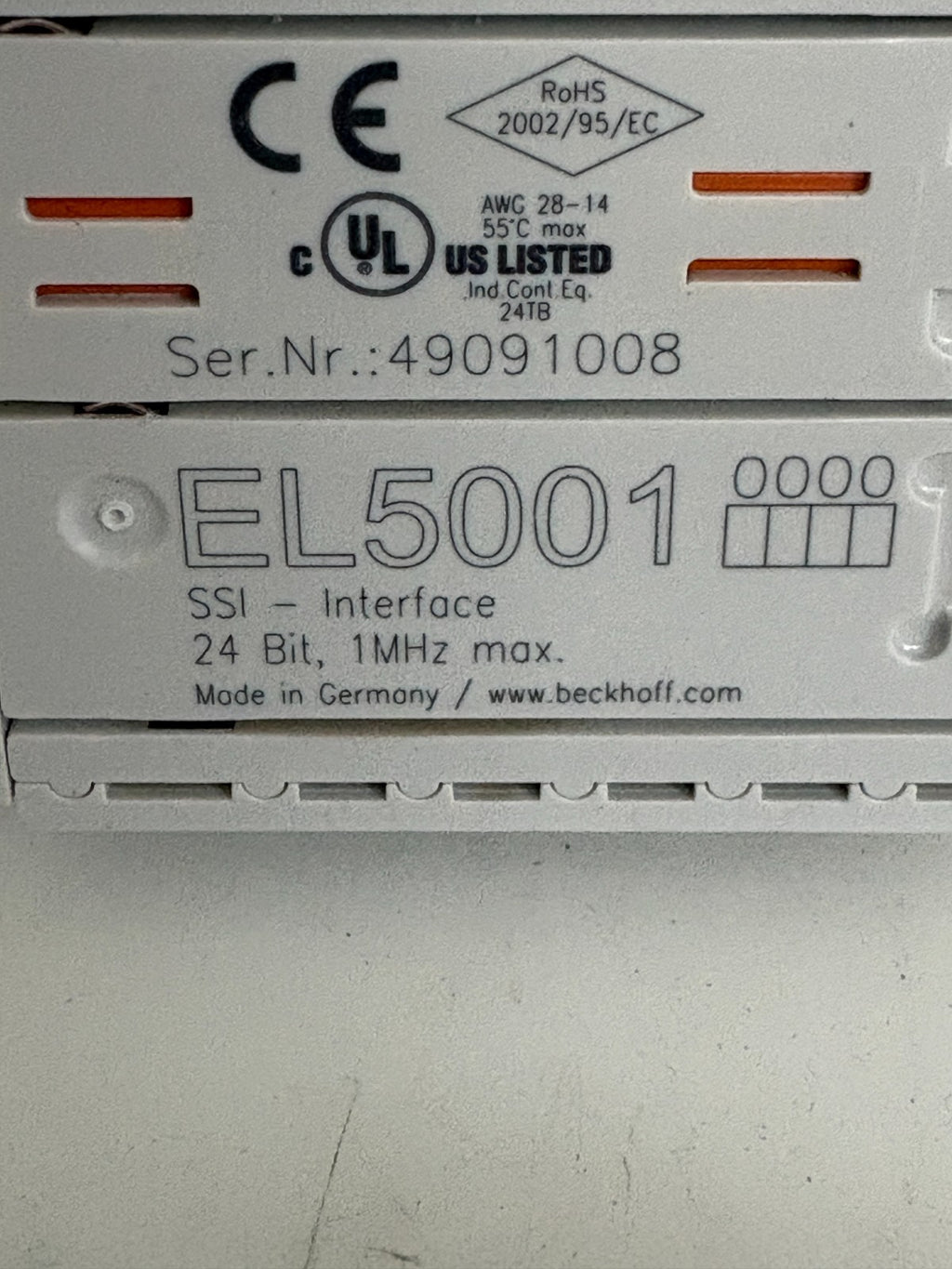 BECKHOFF SSI INTERFACE 24 BL EL50012