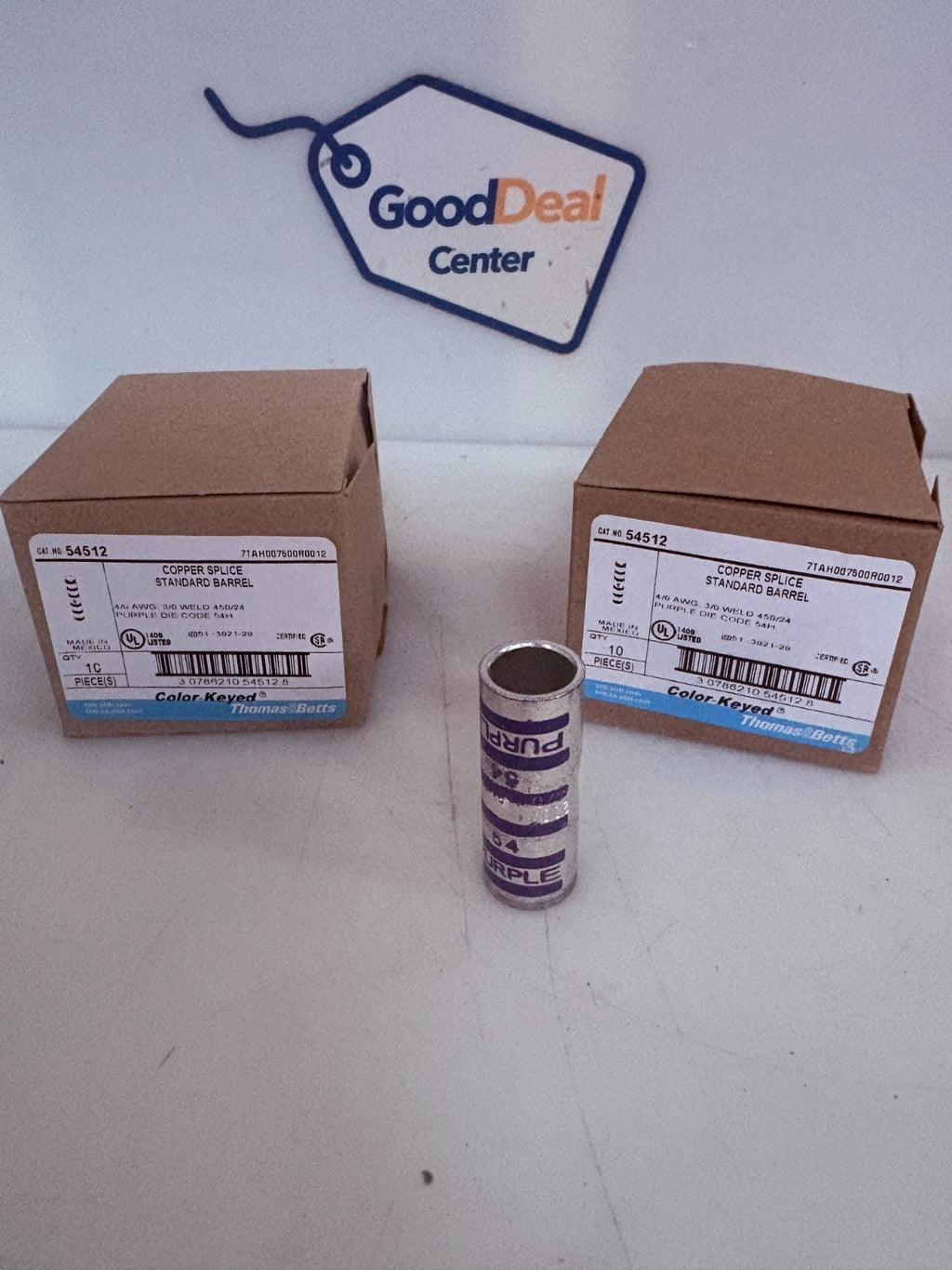 LOT OF 2  BOX OF 10 ABB THOMAS & BETTS COPPER SPLICE STANDARD BARREL #545120