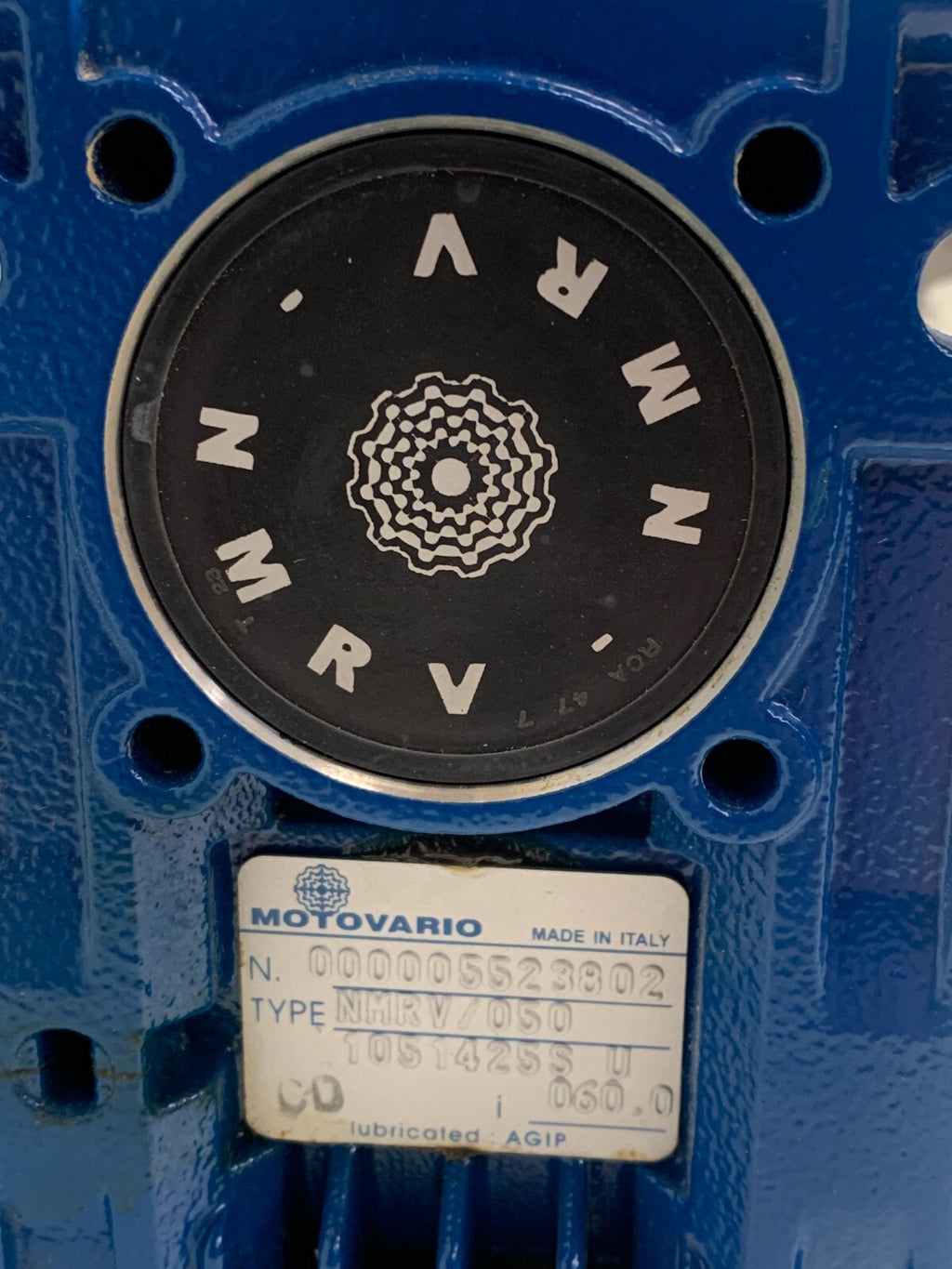 MOTOVARIO T71A4 Thermally Protected 1/3HP Motor  w/Worm Gear Reducer MNRV/0502