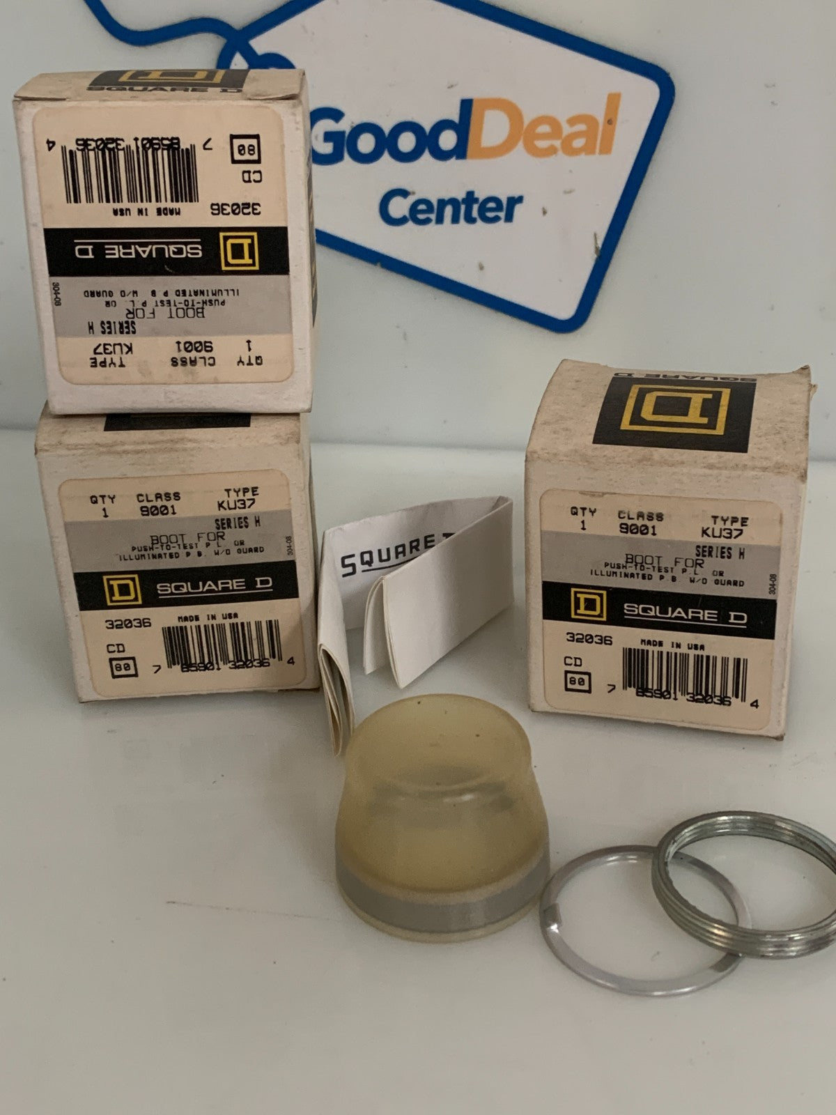 LOT OF 3 SQUARE D BOOT FOR PUSH TO TEST KU37 320360