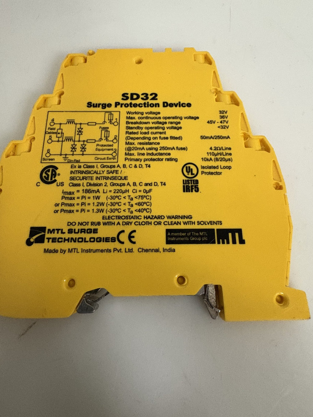 MTL SURGE TECHNOLOGIES SURGE PROTECTION DEVICE SD 32