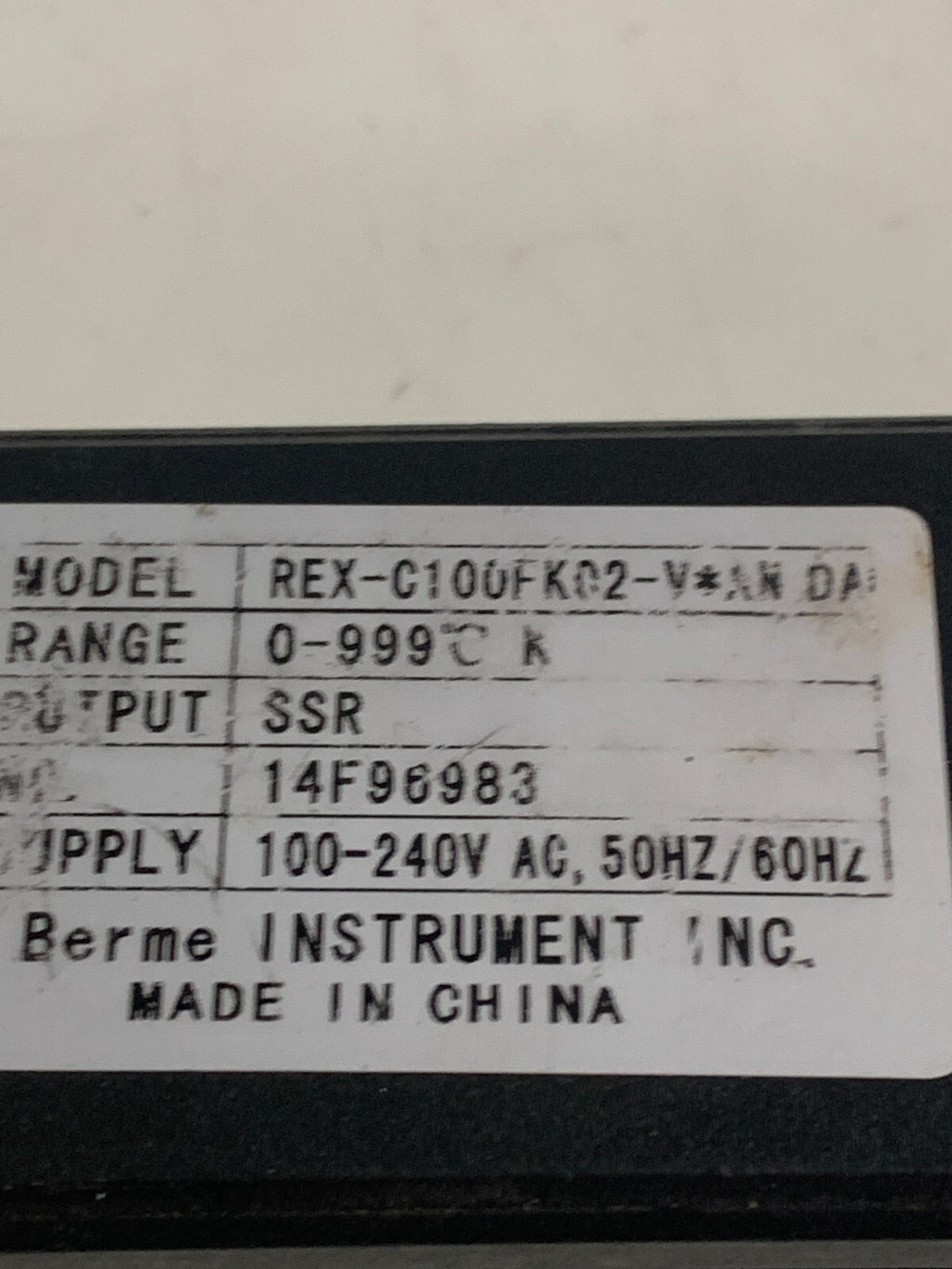 BERME REX-C100 DIGITAL METER2