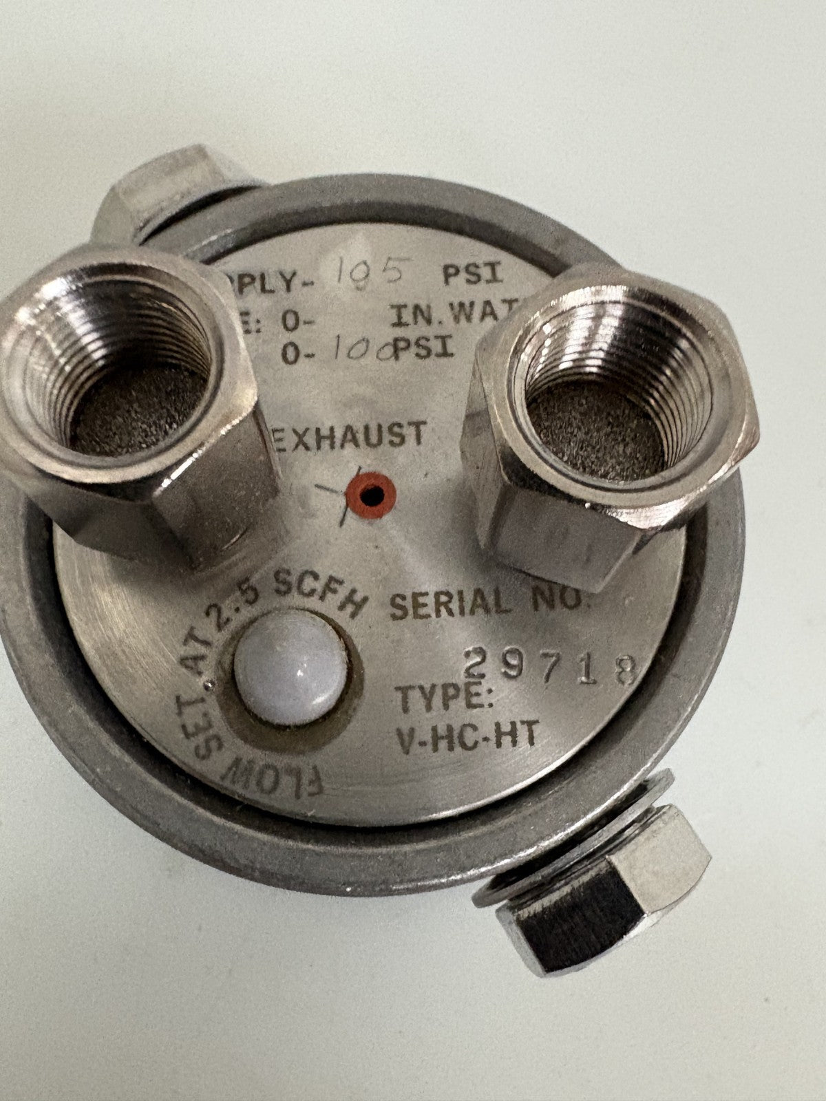 HASTELLOY-C DIAPHRAGM PRESSURE CONTROLLER TYPE V-HC-HT