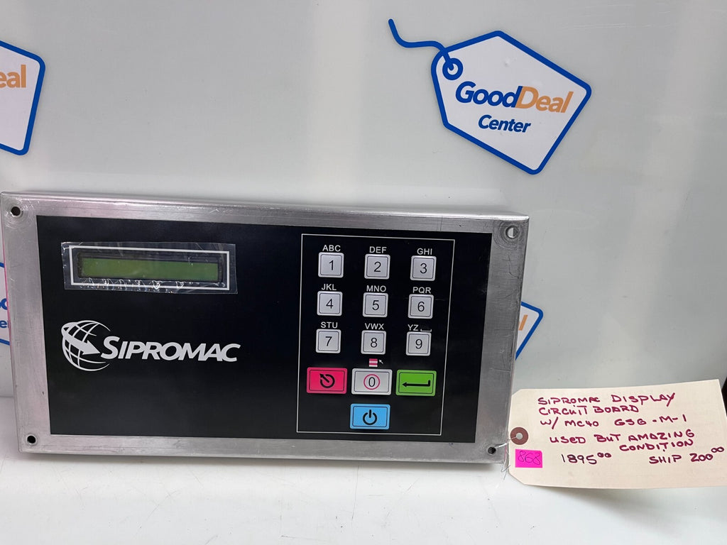 SIPROMAC Microprocessor MC40-2012-B Display Circuit Board