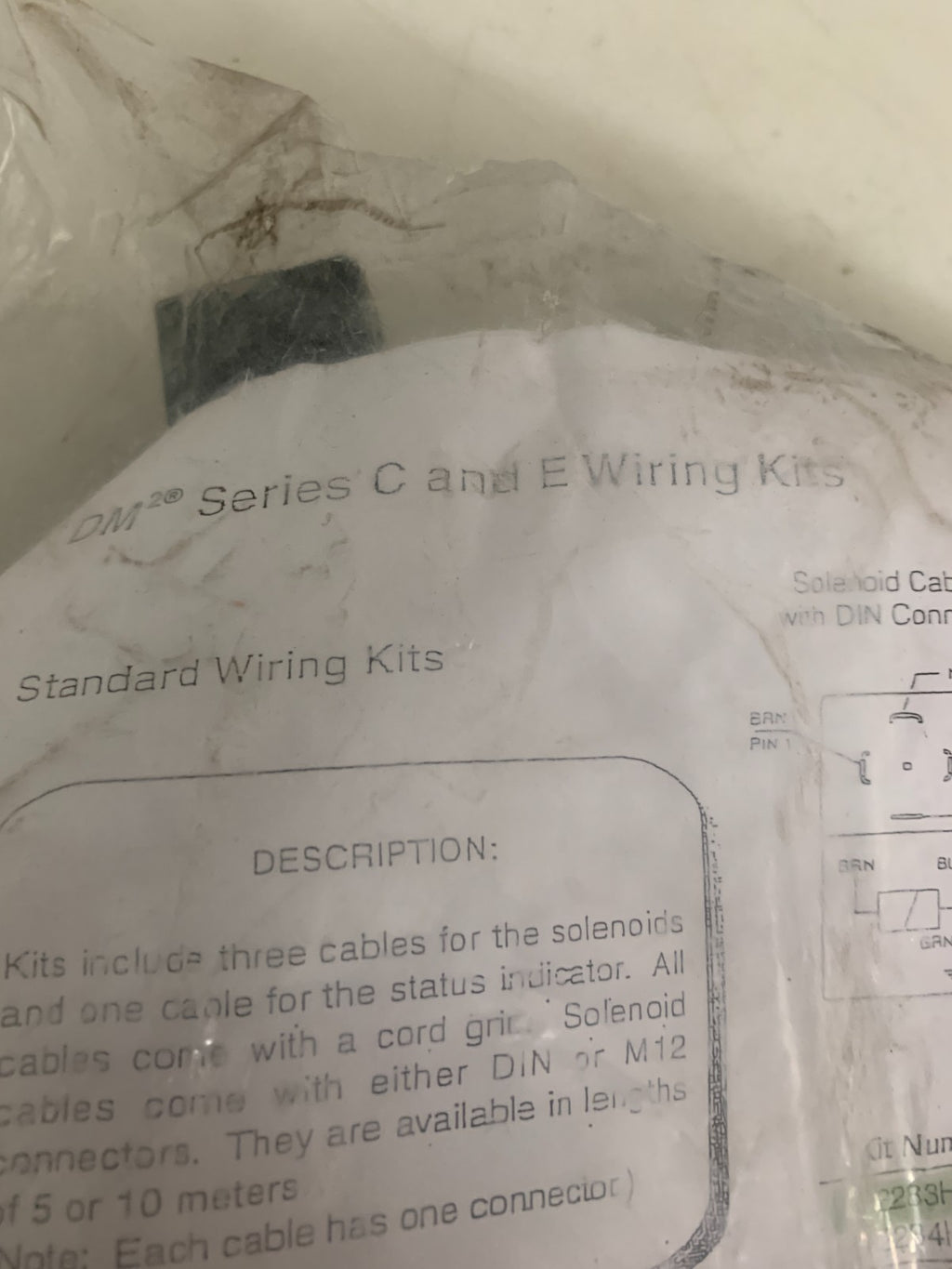ROSS DM SERIES C AND E WIRING KITS 2283H77