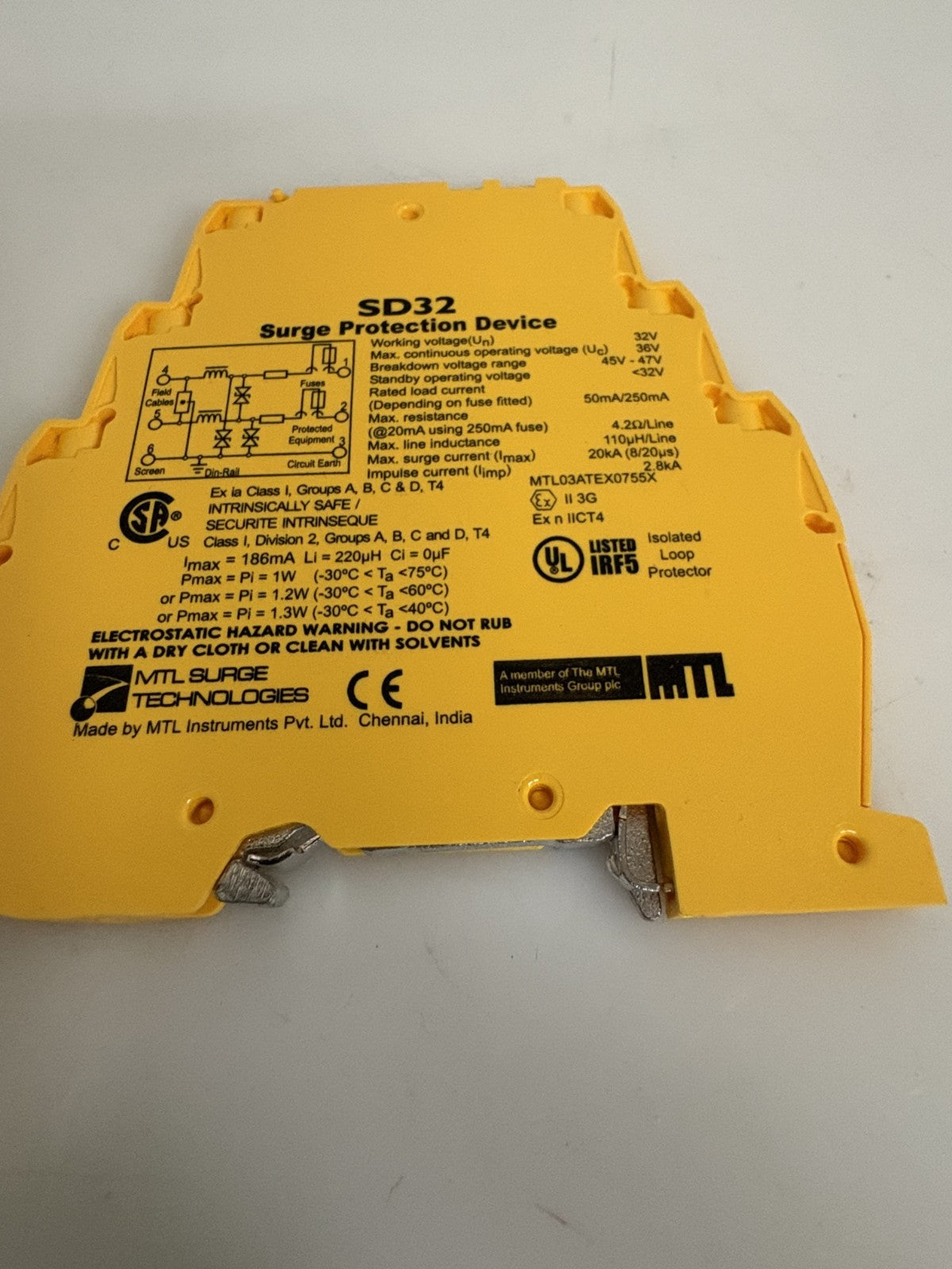 MTL SURGE TECHNOLOGIES SURGE PROTECTION DEVICE SD32