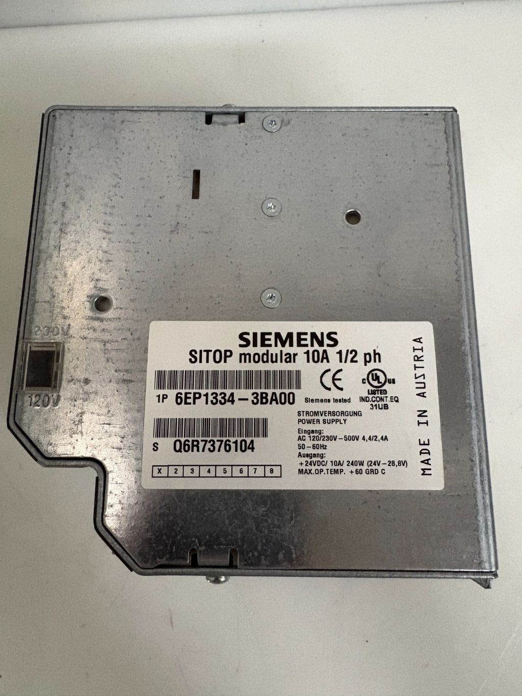 SIEMENS SITOP POWER SUPPLY 6EP1334-3BA00