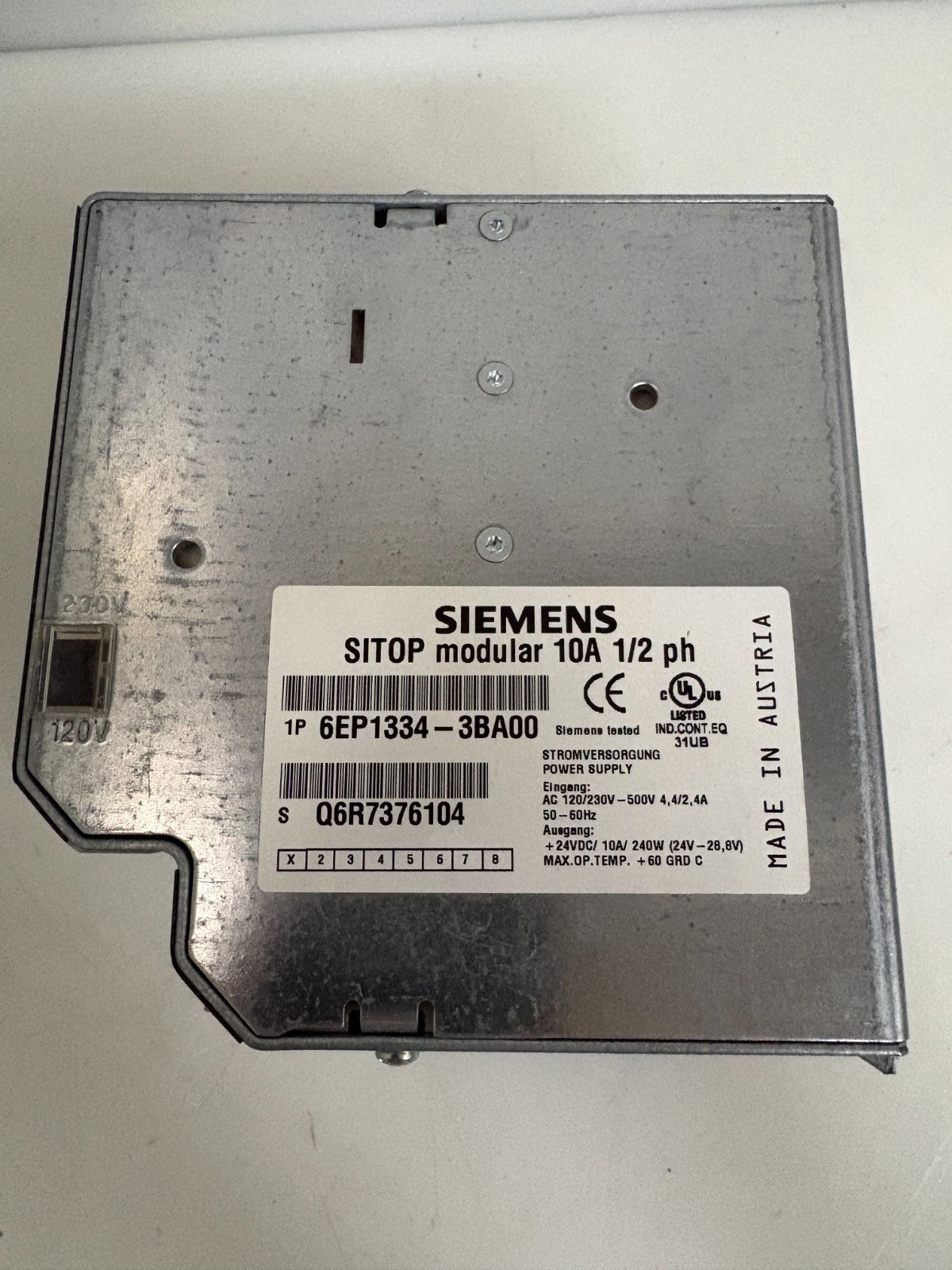 SIEMENS SITOP POWER SUPPLY 6EP1334-3BA00
