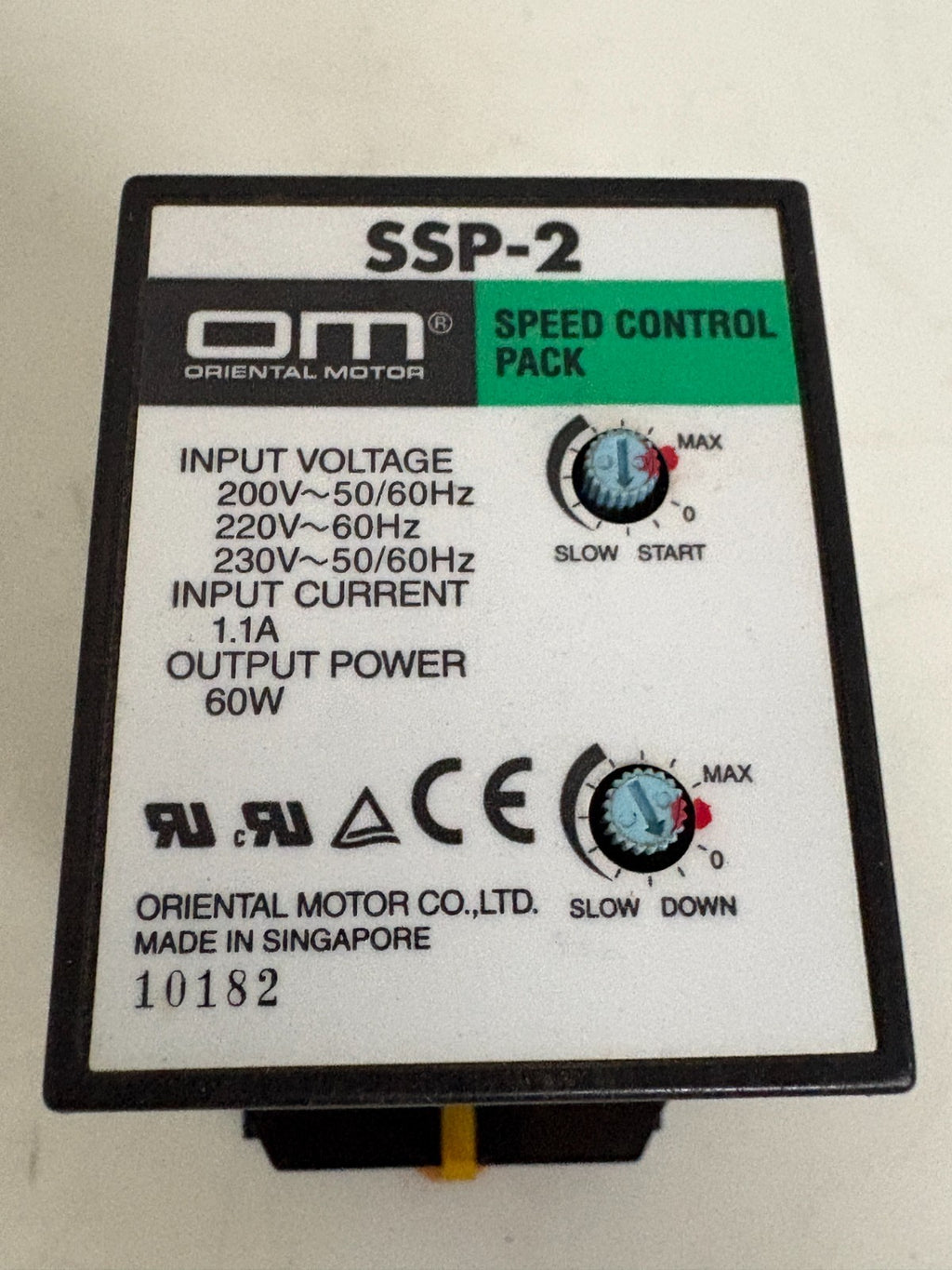 ORIENTAL MOTOR SPEED CONTROL PACK SSP-2