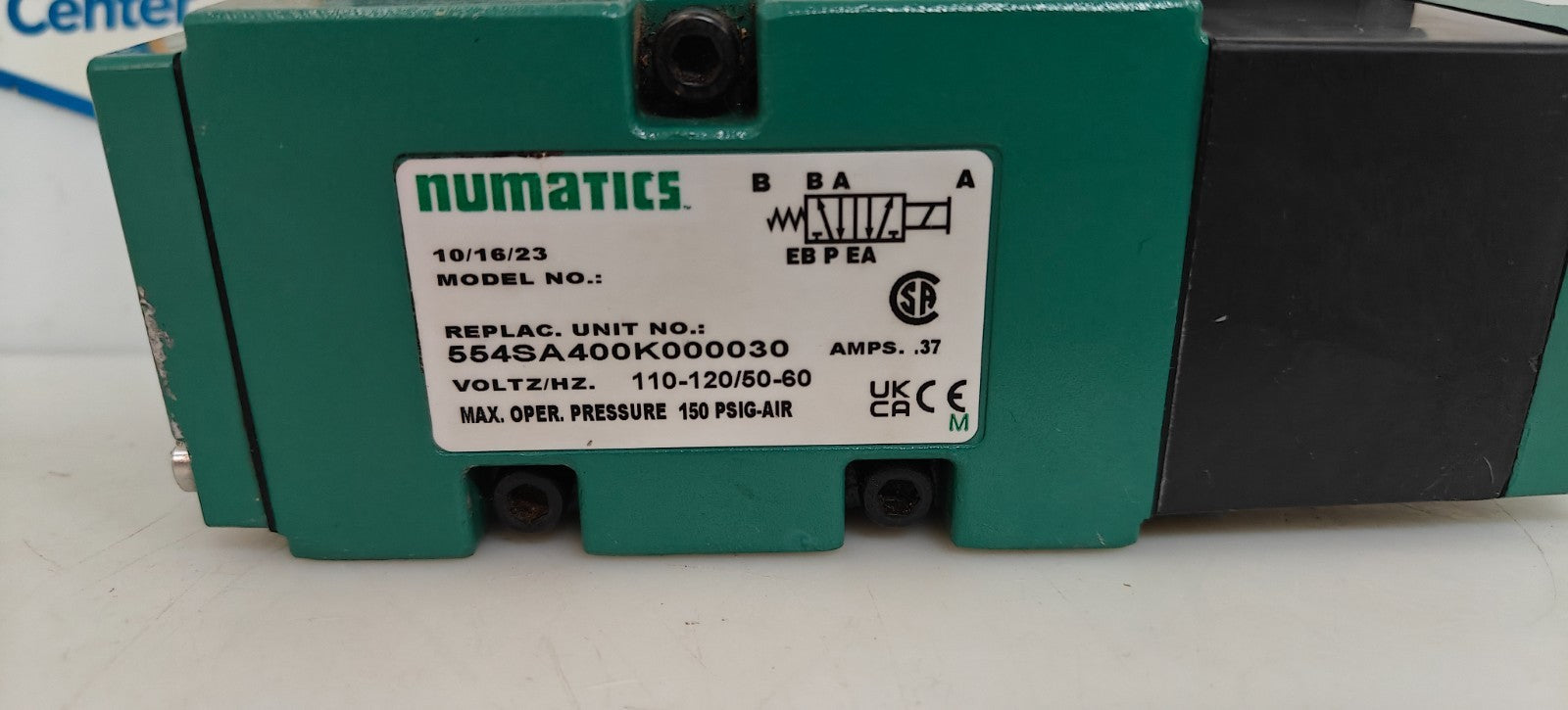 NUMATIC 4 WAY SOLENOID VALVE 554SA400K000030 1