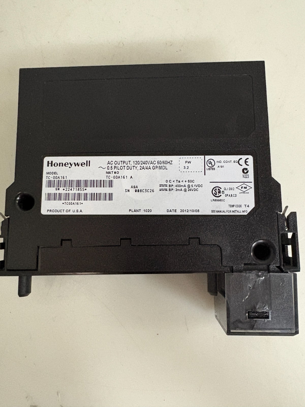 HONEYWELL DIGITAL OUTPUT 120/240VAC-16 PT TC-0DA1612
