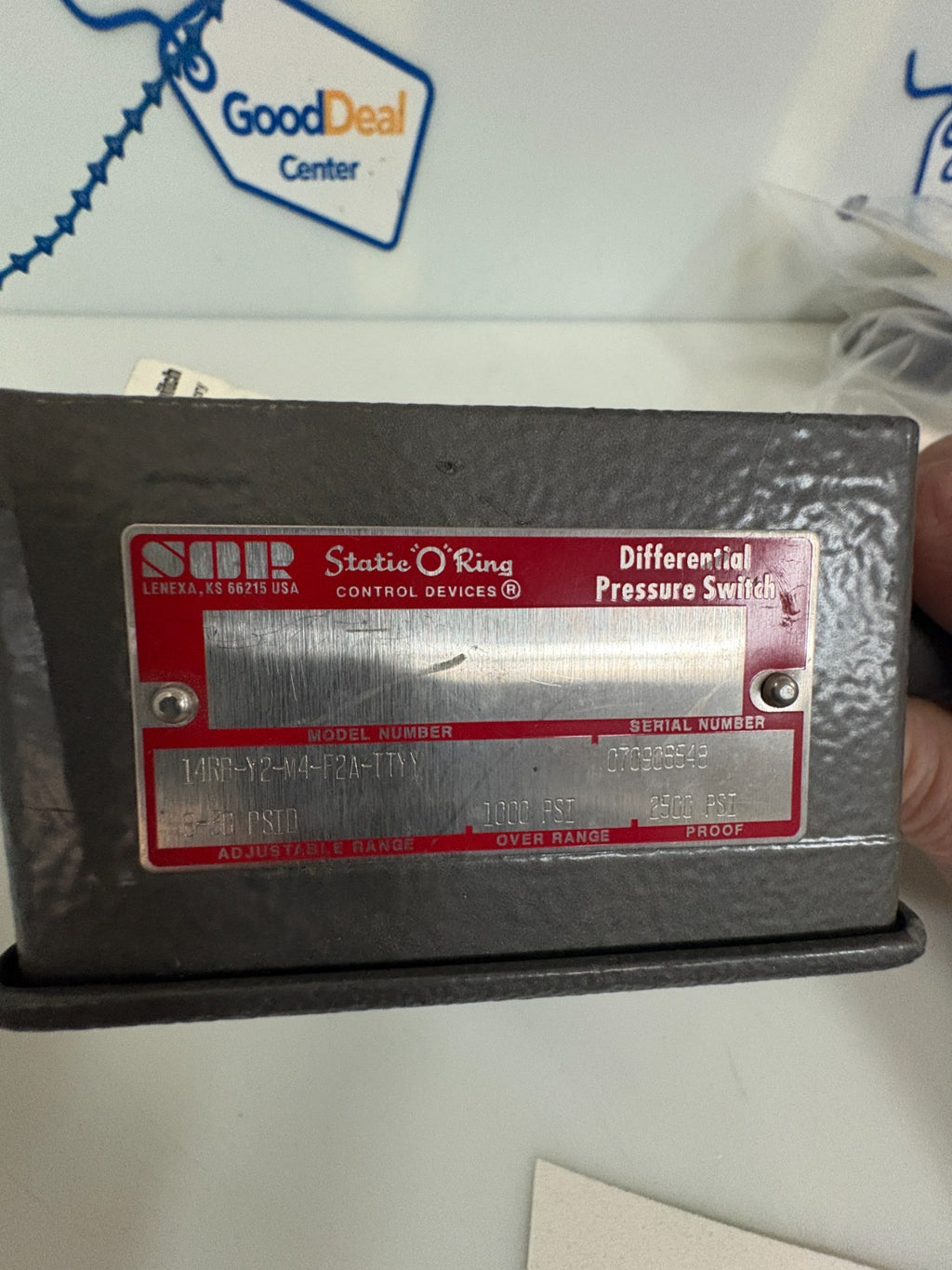 SOR DIFFERENTIAL PRESSURE SWITCH 14RB-B2-M4-F2A-TTYY