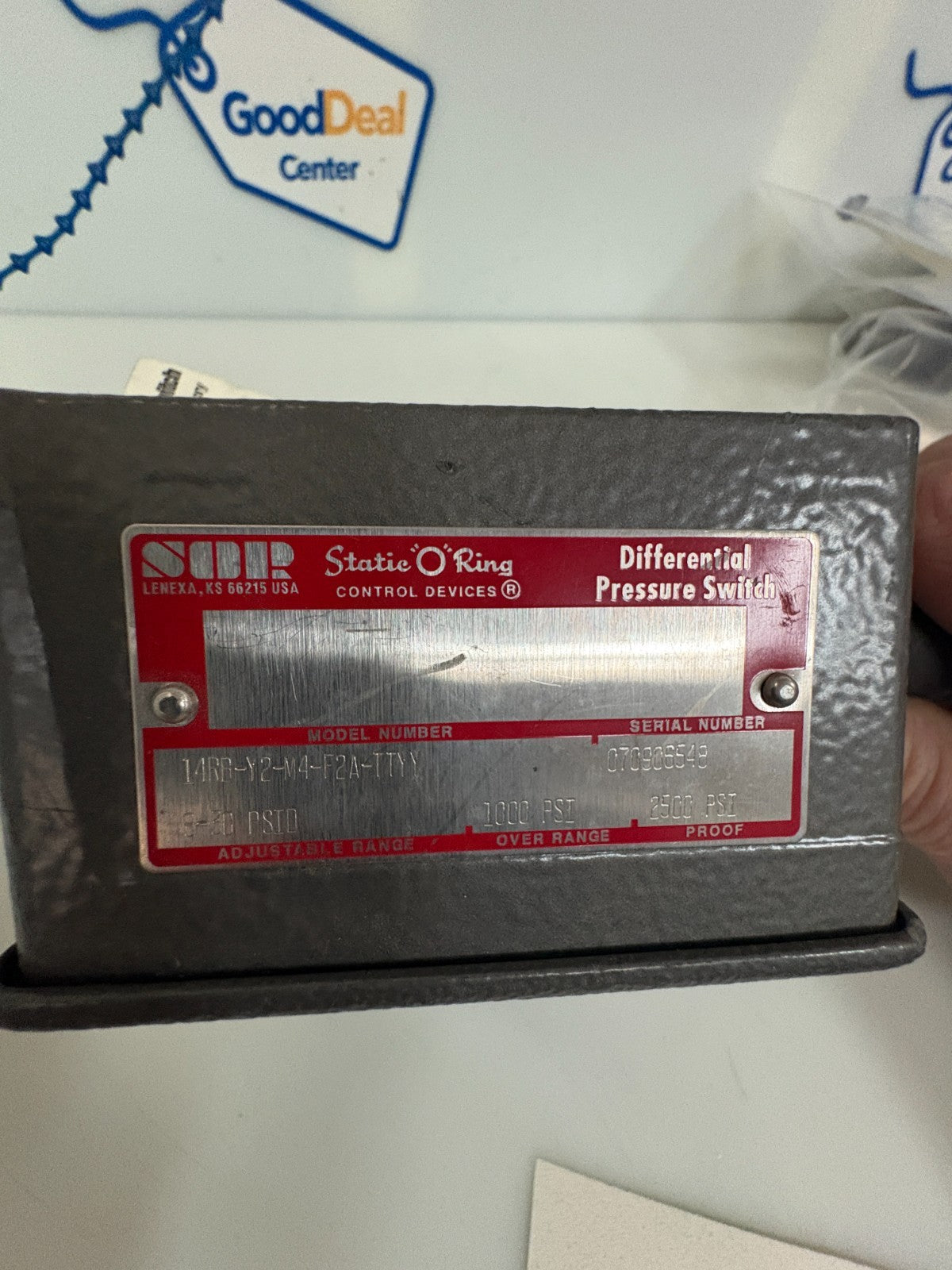 SOR DIFFERENTIAL PRESSURE SWITCH 14RB-B2-M4-F2A-TTYY