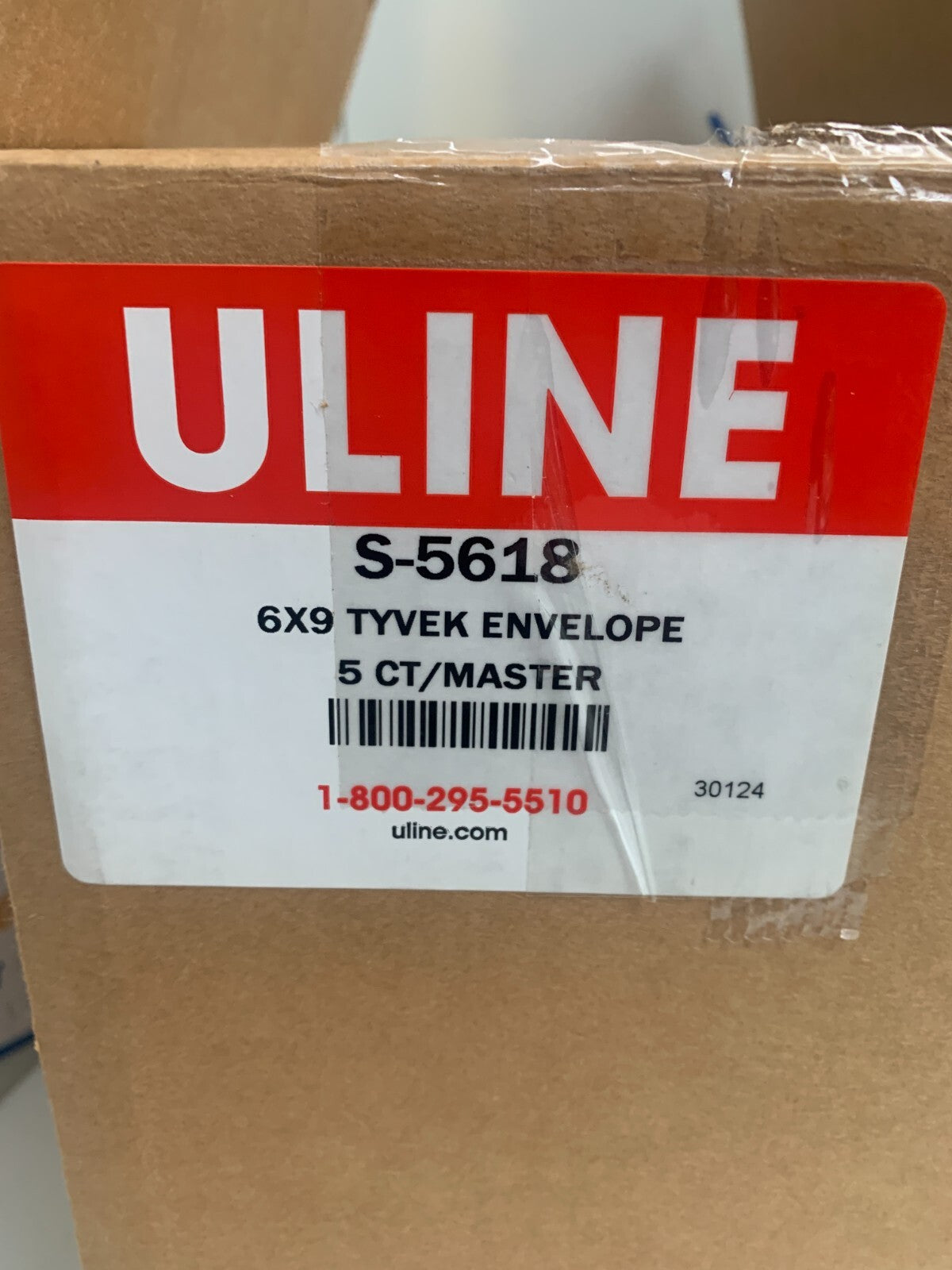Uline S-5618 6x9 Tyvek Self-seal White Enveloppes Box of 500