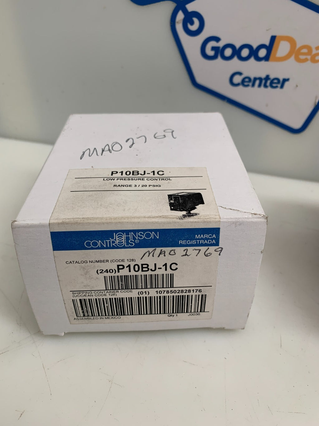 P10BJ-1C Johnson Controls Low Range Pressure Control