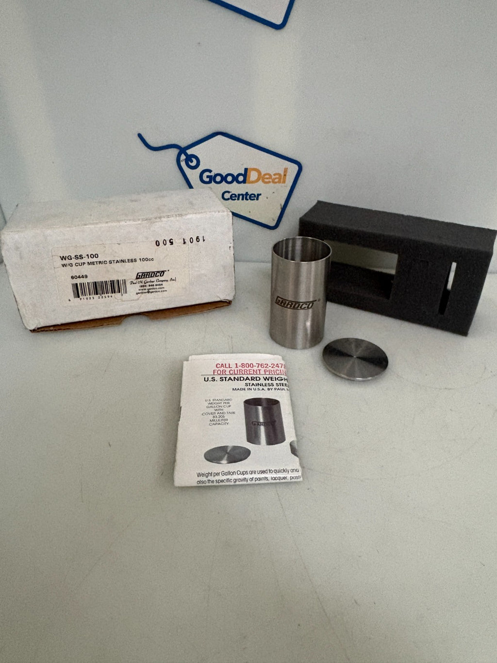 GARDCO W/G CUP METRIC STAINLESS 100 CC WG-SS-1000