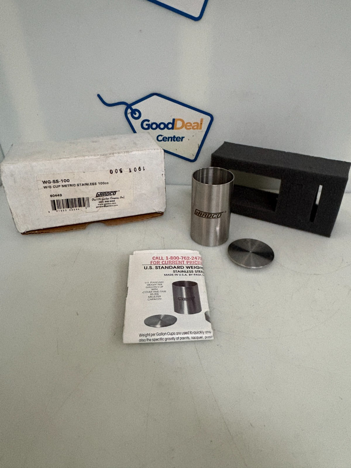 GARDCO W/G CUP METRIC STAINLESS 100 CC WG-SS-1000