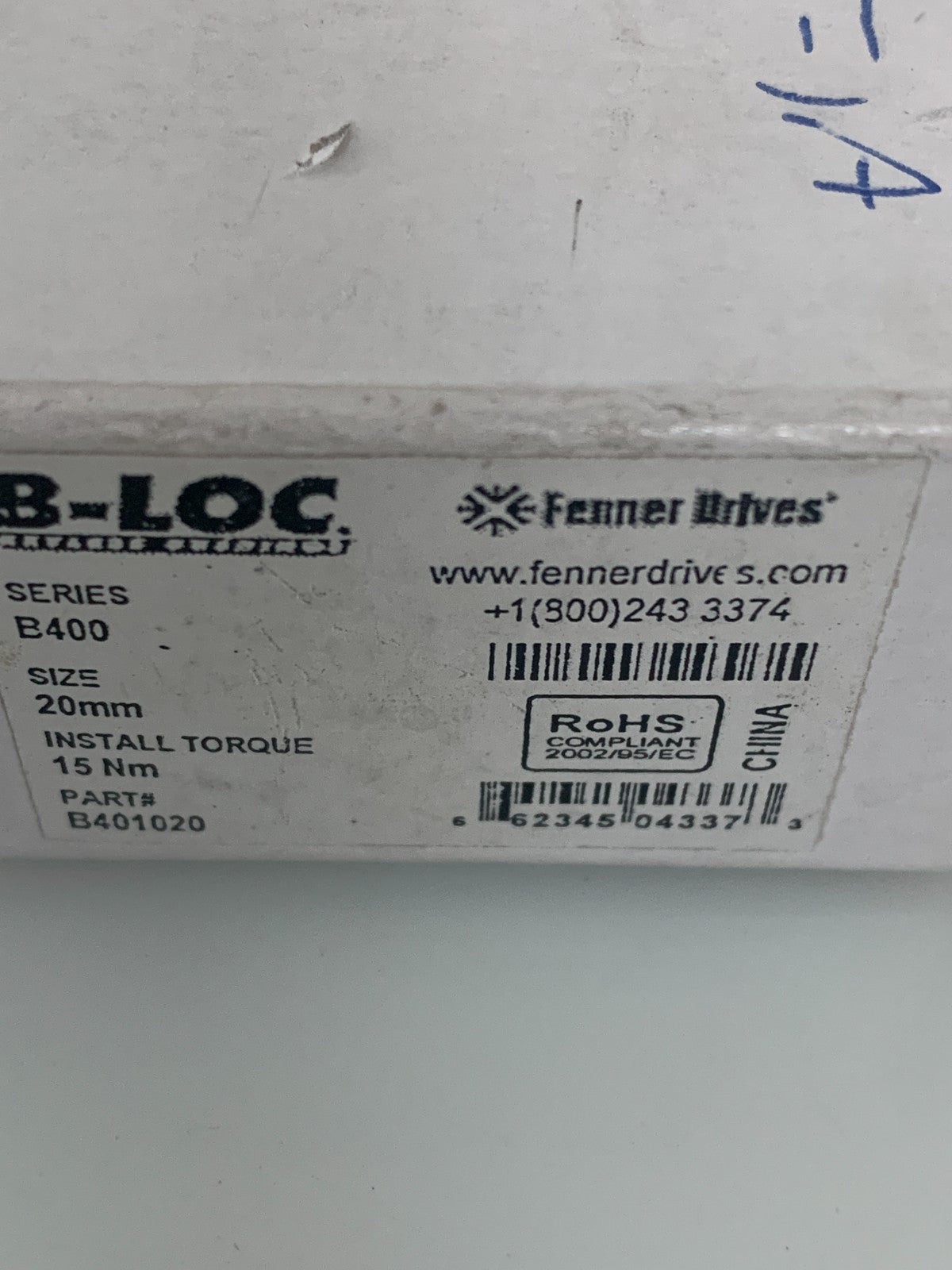 FENNER DRIVES B.LOC KEYLESS BUSHING #401020