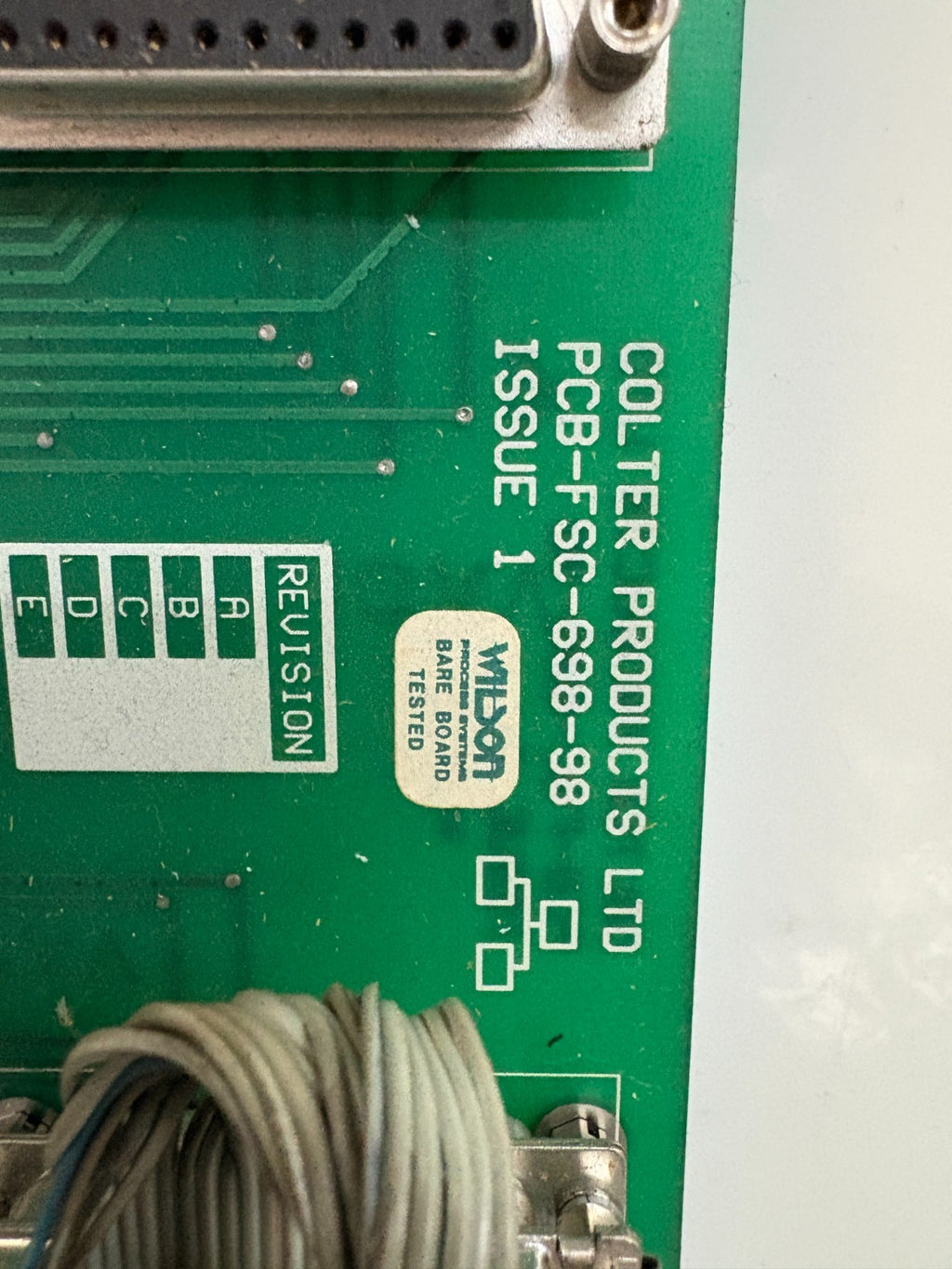 COLTER PRODUCTS COMMUNICATION BOARD PCB-FSC-698-98 9703480694 A1