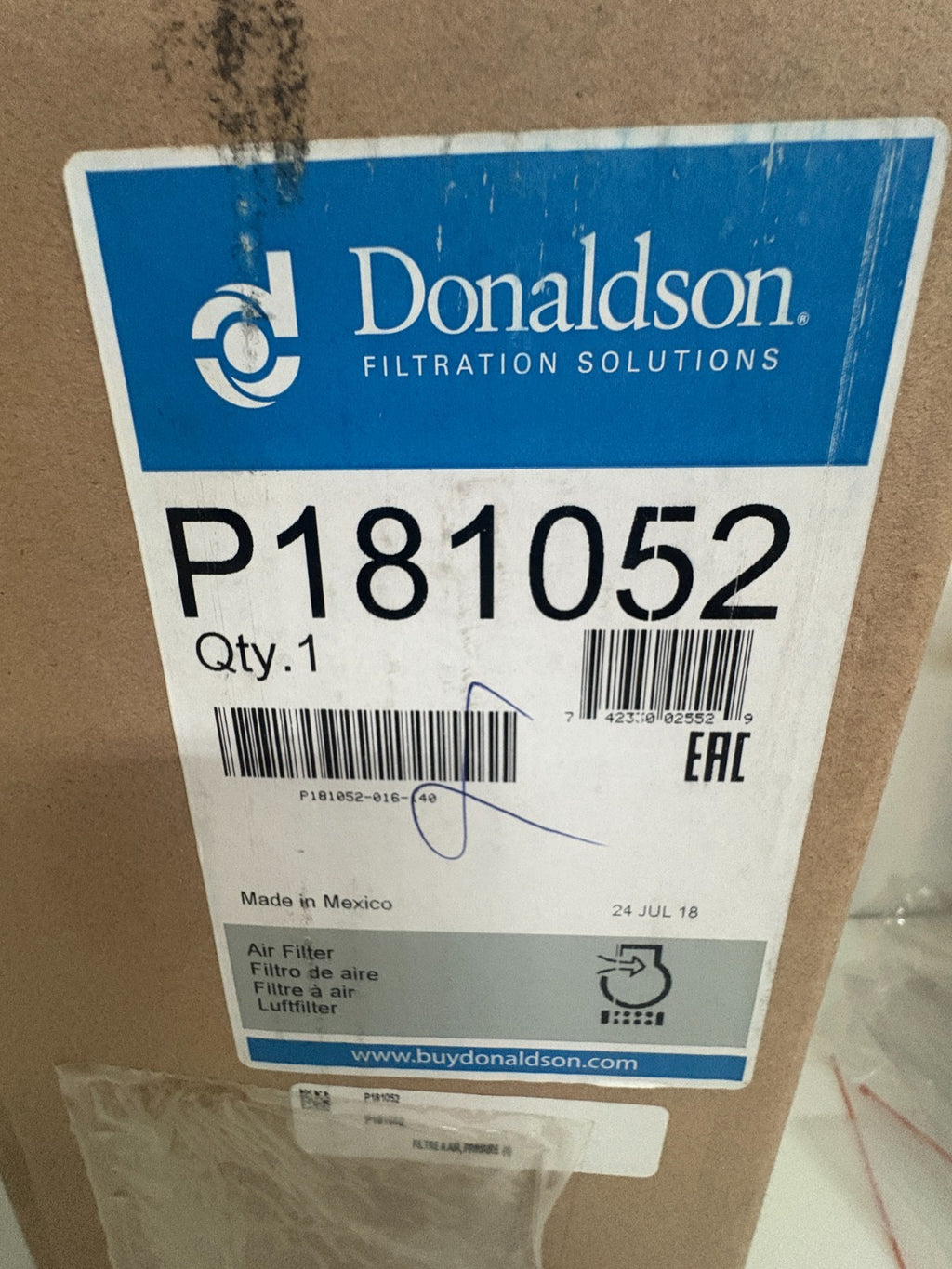DONALDSON PRIMARY AIR FILTER P181052
