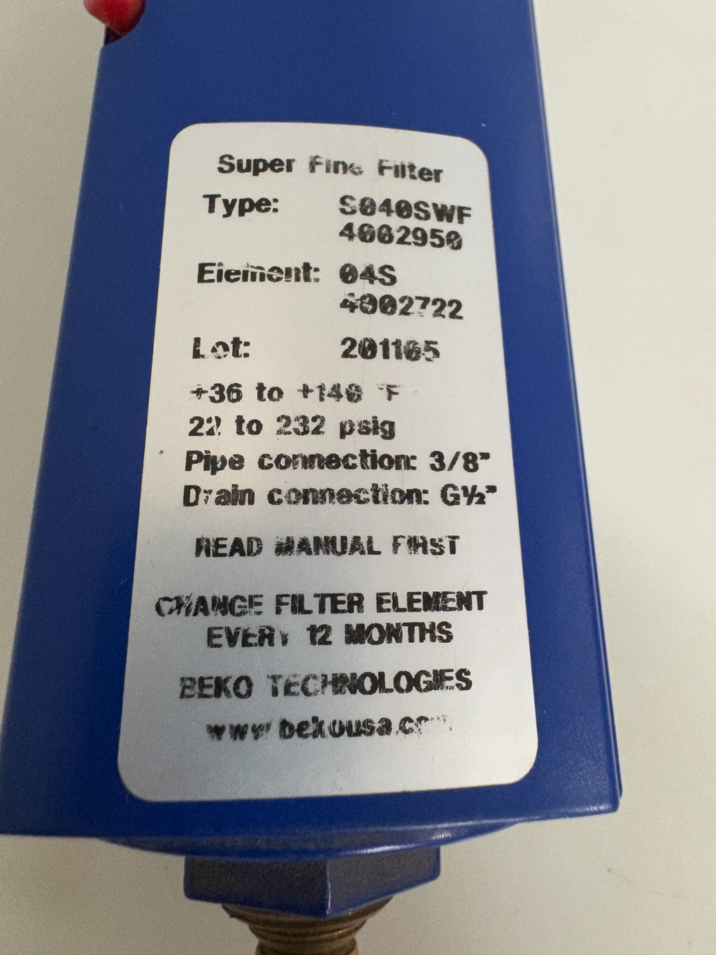 BEKO CLEARPOINT FILTER S040SWF2