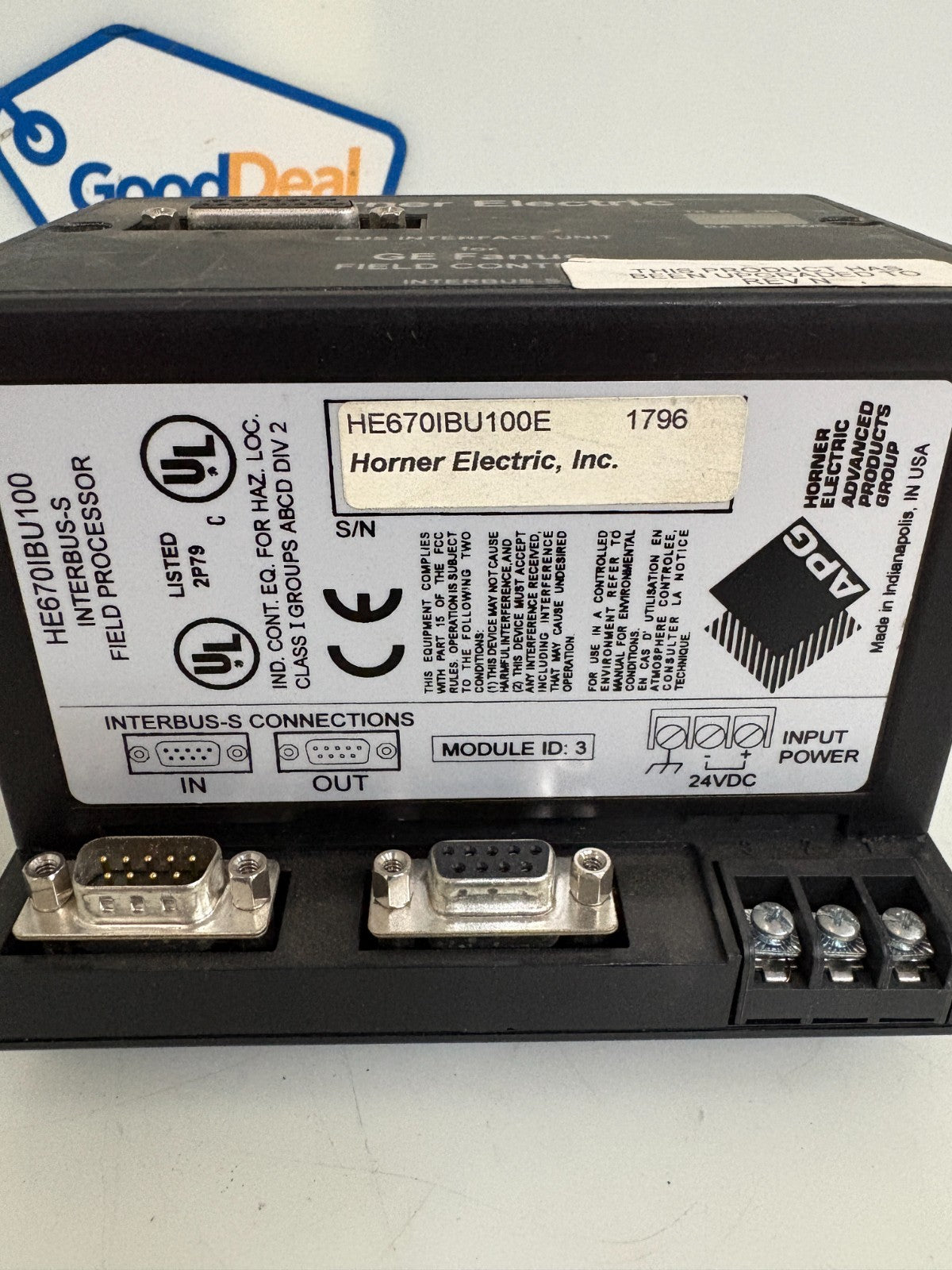 GE FANUC INTERBUS-S FIELD PROCESSOR UNIT HE670IBU100E2