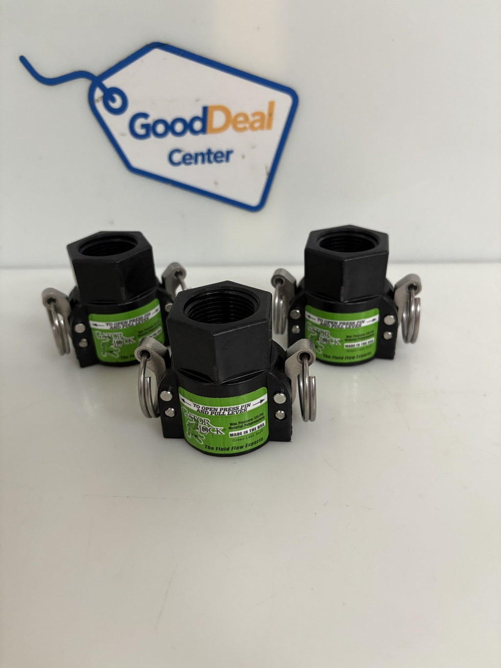 LOT OF 3 GATOR LOCK 3/4 FEMALE COUPLER X 3/4 FEMALE NPT #GLP075D