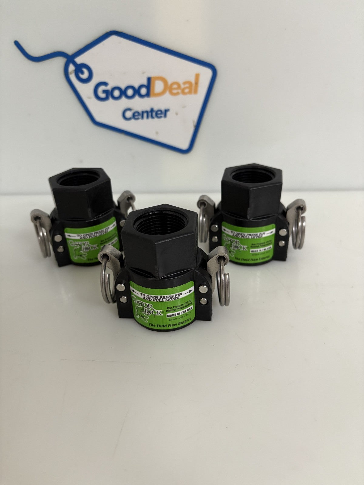 LOT OF 3 GATOR LOCK 3/4 FEMALE COUPLER X 3/4 FEMALE NPT #GLP075D